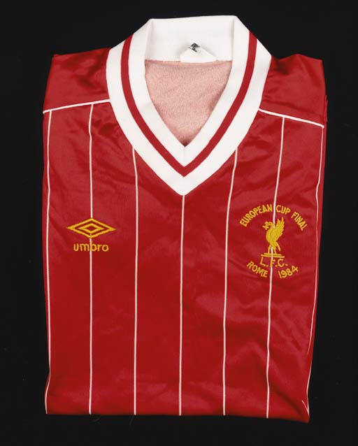 A red and white Airtex Liverpool European Cup final 1977, short