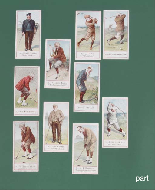 copes golfers cigarette cards Set of 5 Cope's 1900 / Cope Bros. Framed Copes Golfers: Set of 50