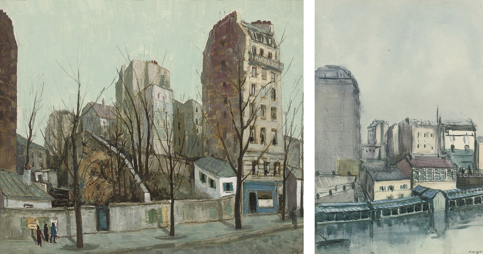 Alphonse Léon Quizet (1885-1955) , Rue des Pyrénées, Paris