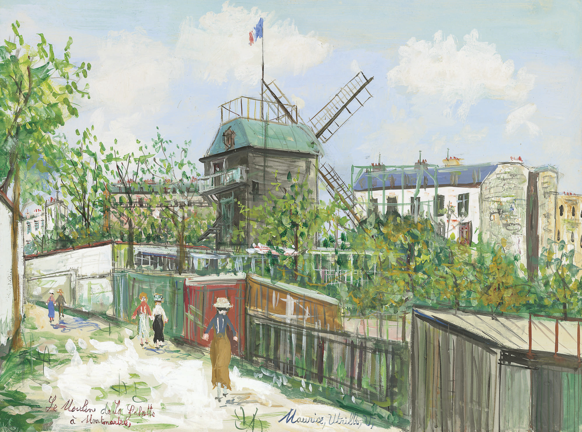 Maurice Utrillo (1883-1955) , Le Moulin de la Galette à Montmartre