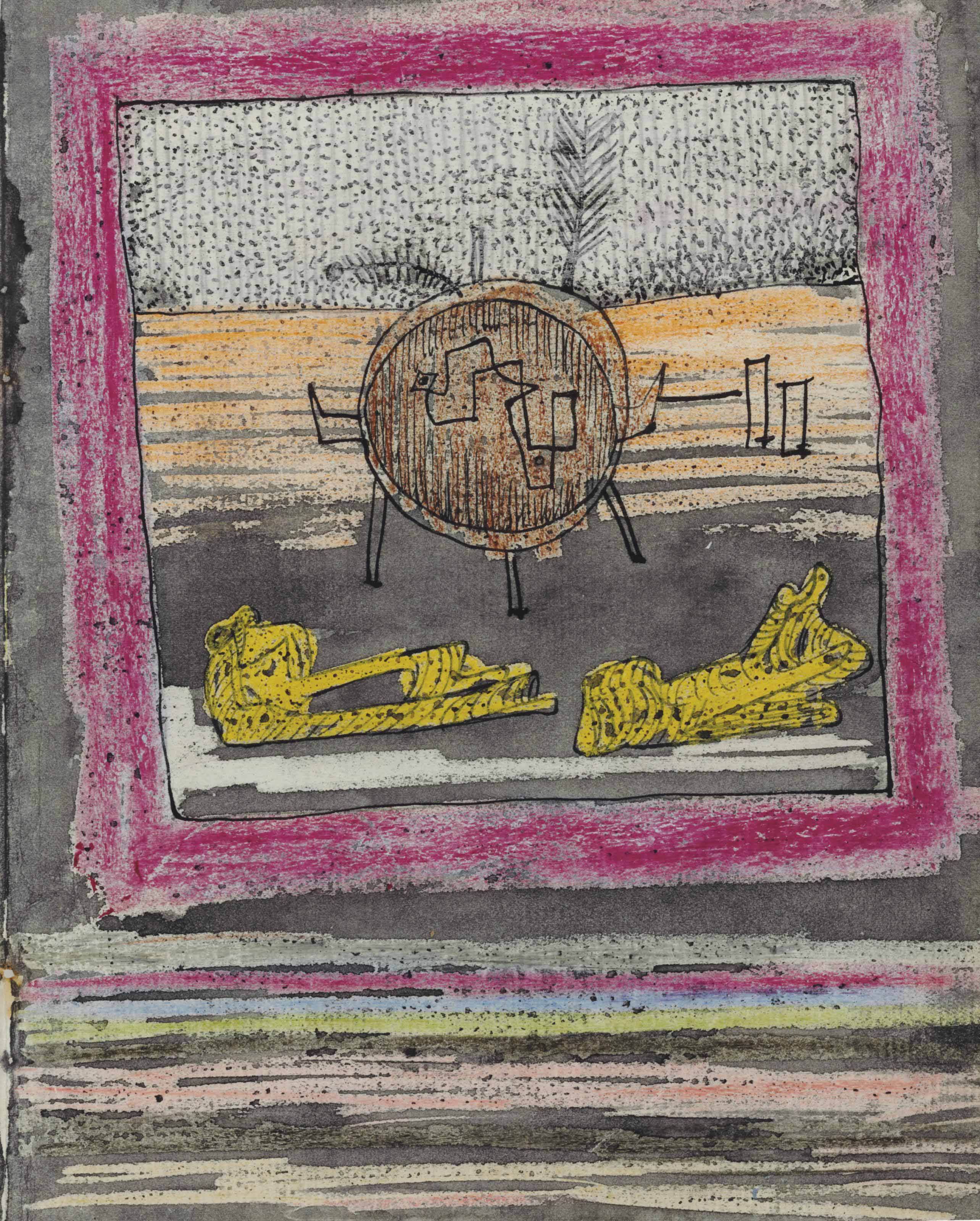 Henry Moore (1898-1986) , Textile Design: Strands of Colour