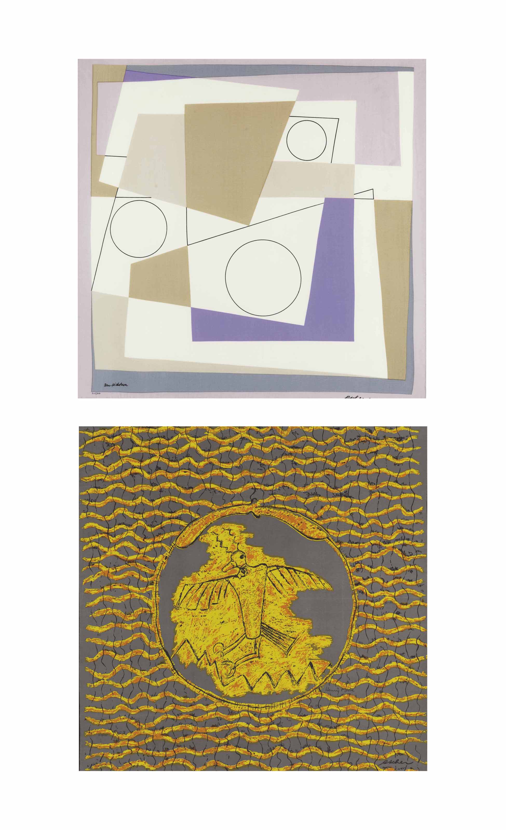 Henry Moore (1898-1986) , Textile Design: Strands of Colour