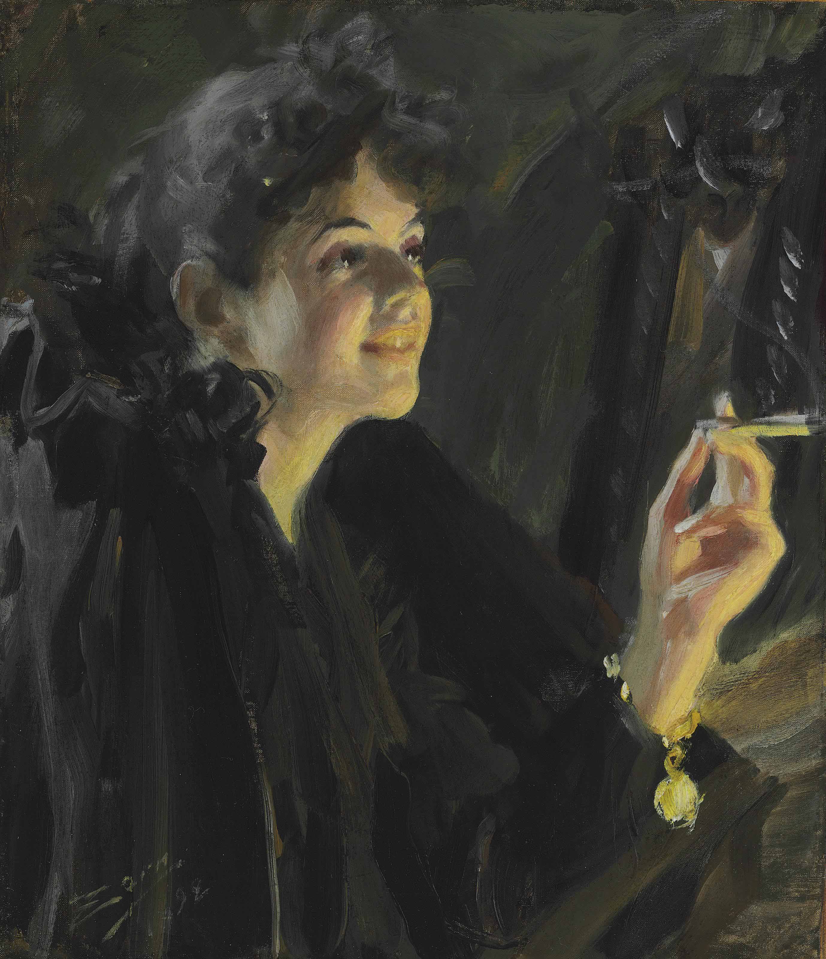 Anders Zorn (Swedish, 1860-1920), The Cigarette Girl | Christie's