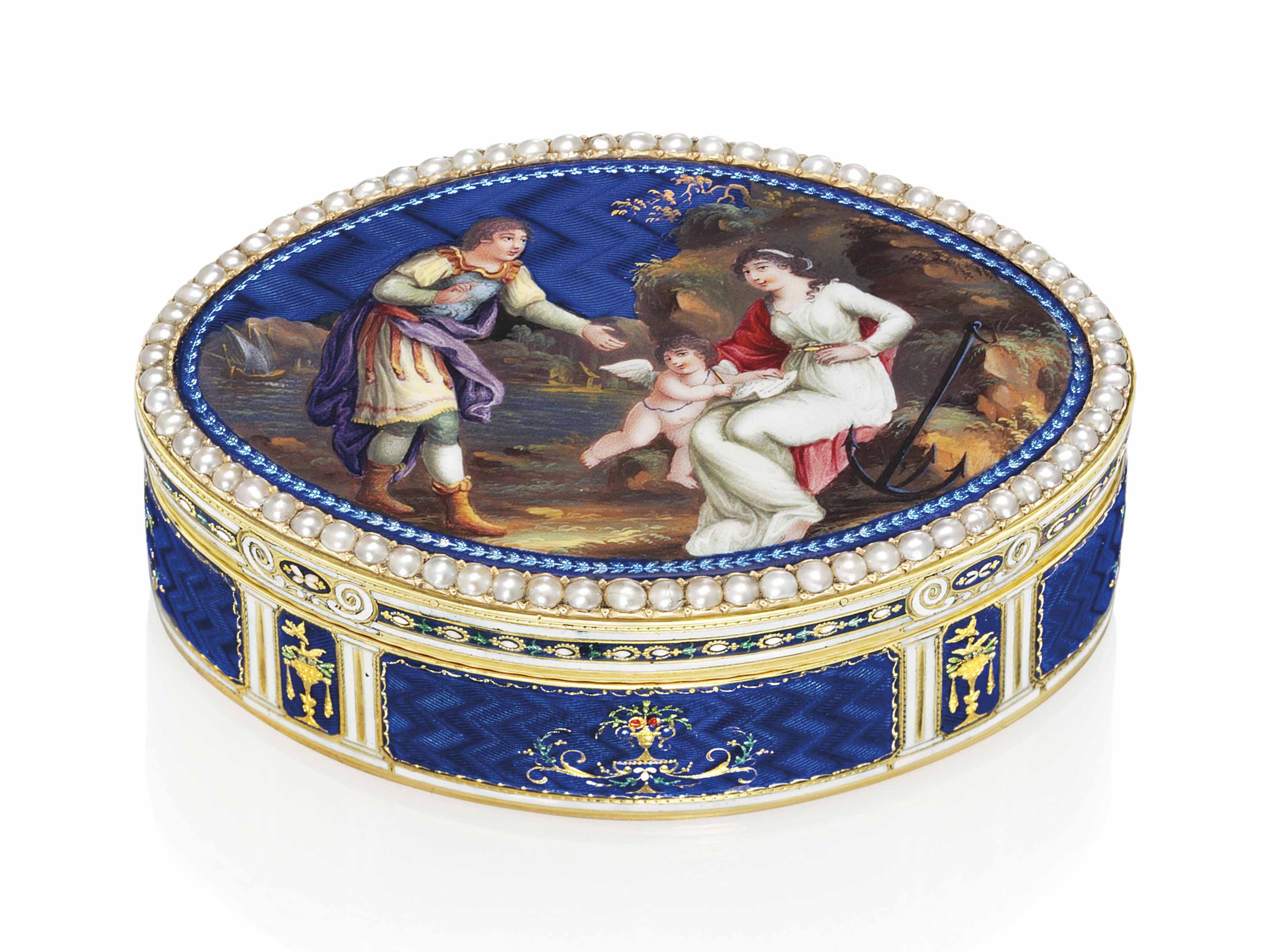 A LOUIS XV VARI-COLOUR GOLD SNUFF-BOX, BY JACQUES MARCELIN