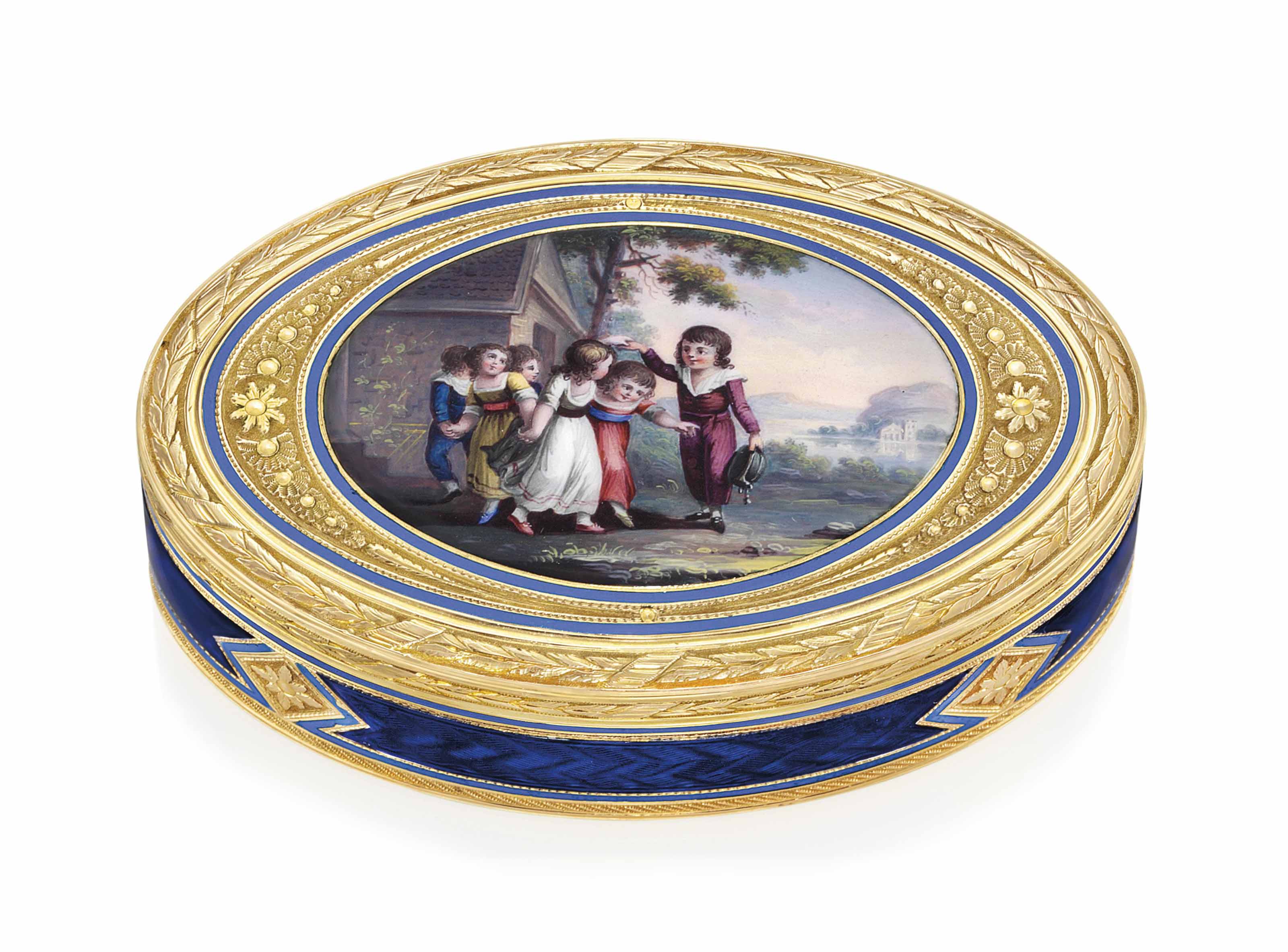 A LOUIS XV VARI-COLOUR GOLD SNUFF-BOX, BY JACQUES MARCELIN