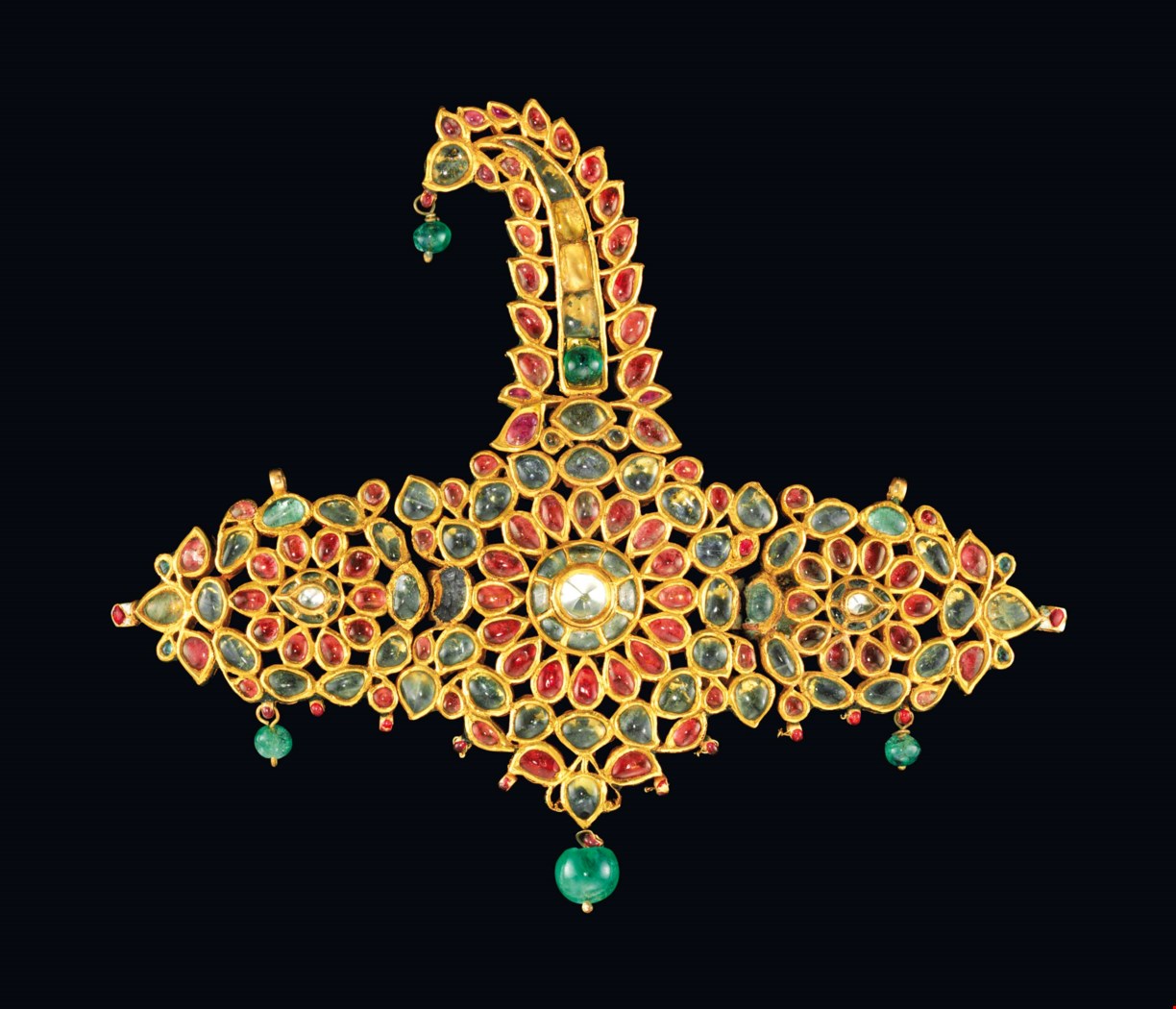 A MUGHAL GEMSET GOLD AND ENAMELLED TURBAN ORNAMENT (SARPECH), NORTH INDIA, 19TH CENTURY Christie's