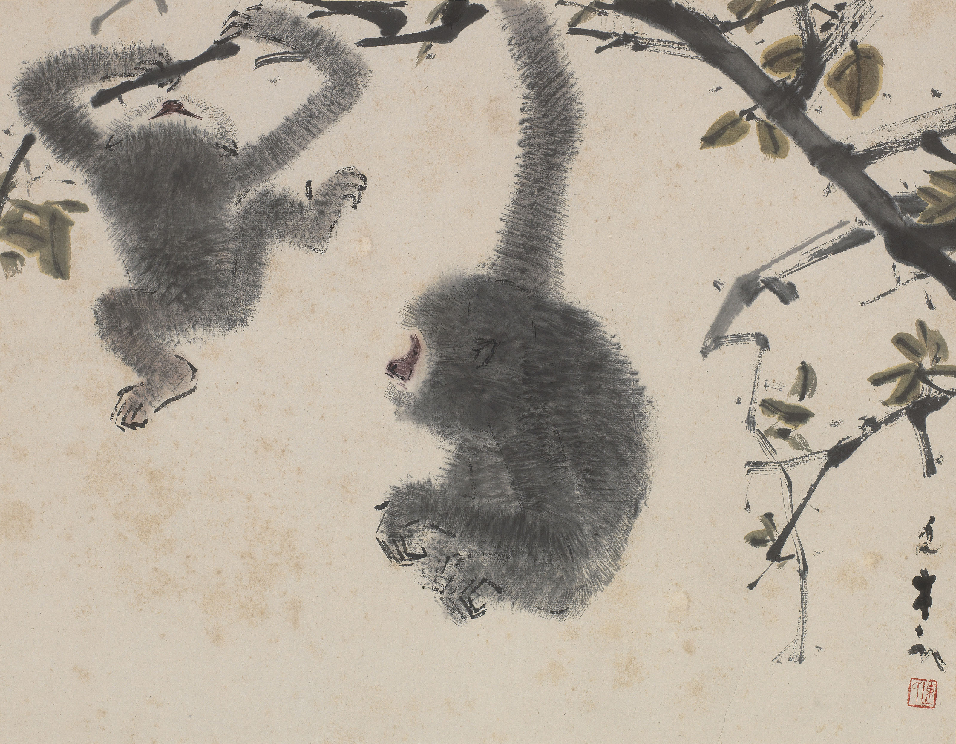 松鼠; 长臂猿; 苍鹭; 麻雀, 陈文希| Christie's