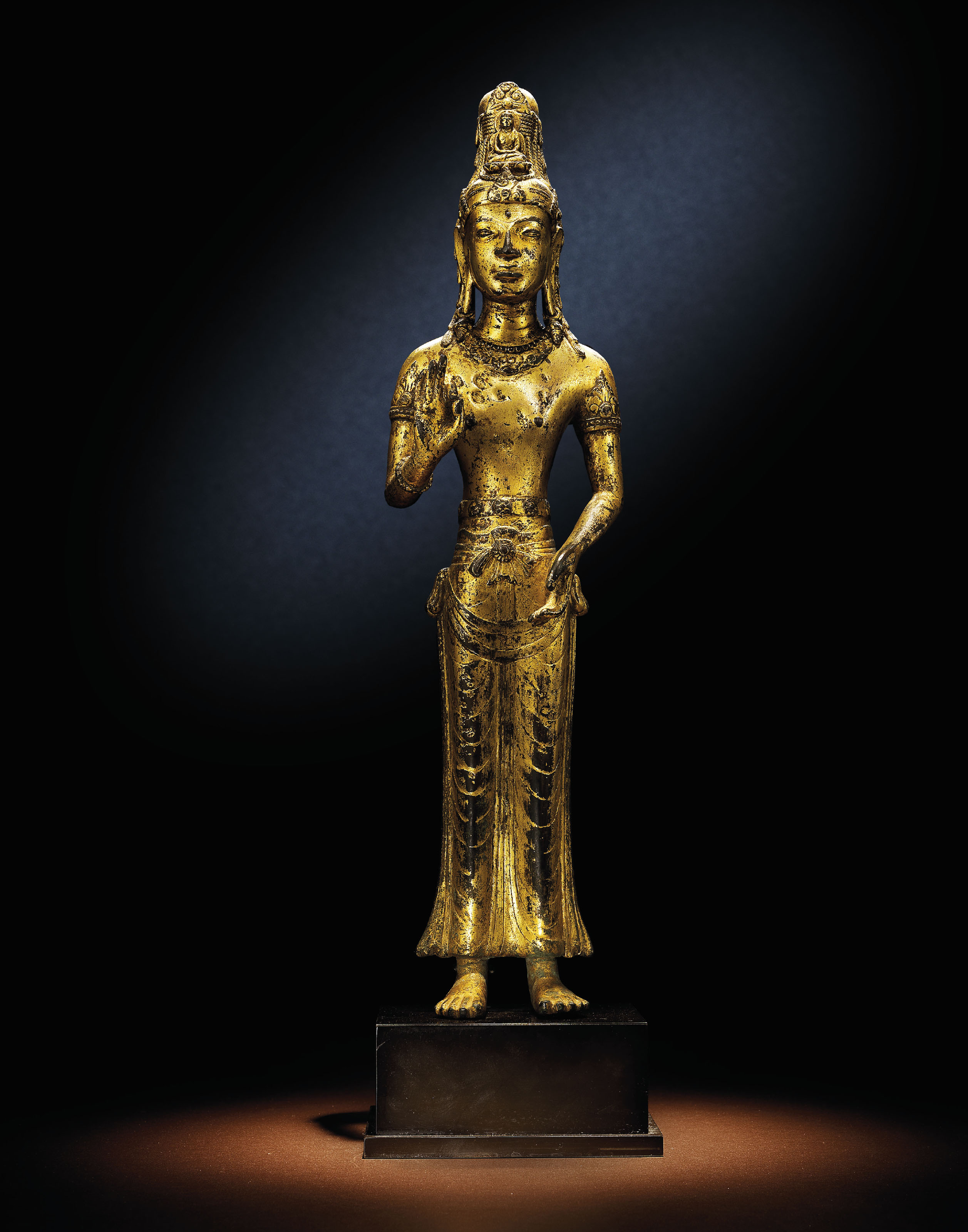 大理國十二世紀鎏金銅阿嵯耶觀音立像, DALI KINGDOM, 12TH CENTURY