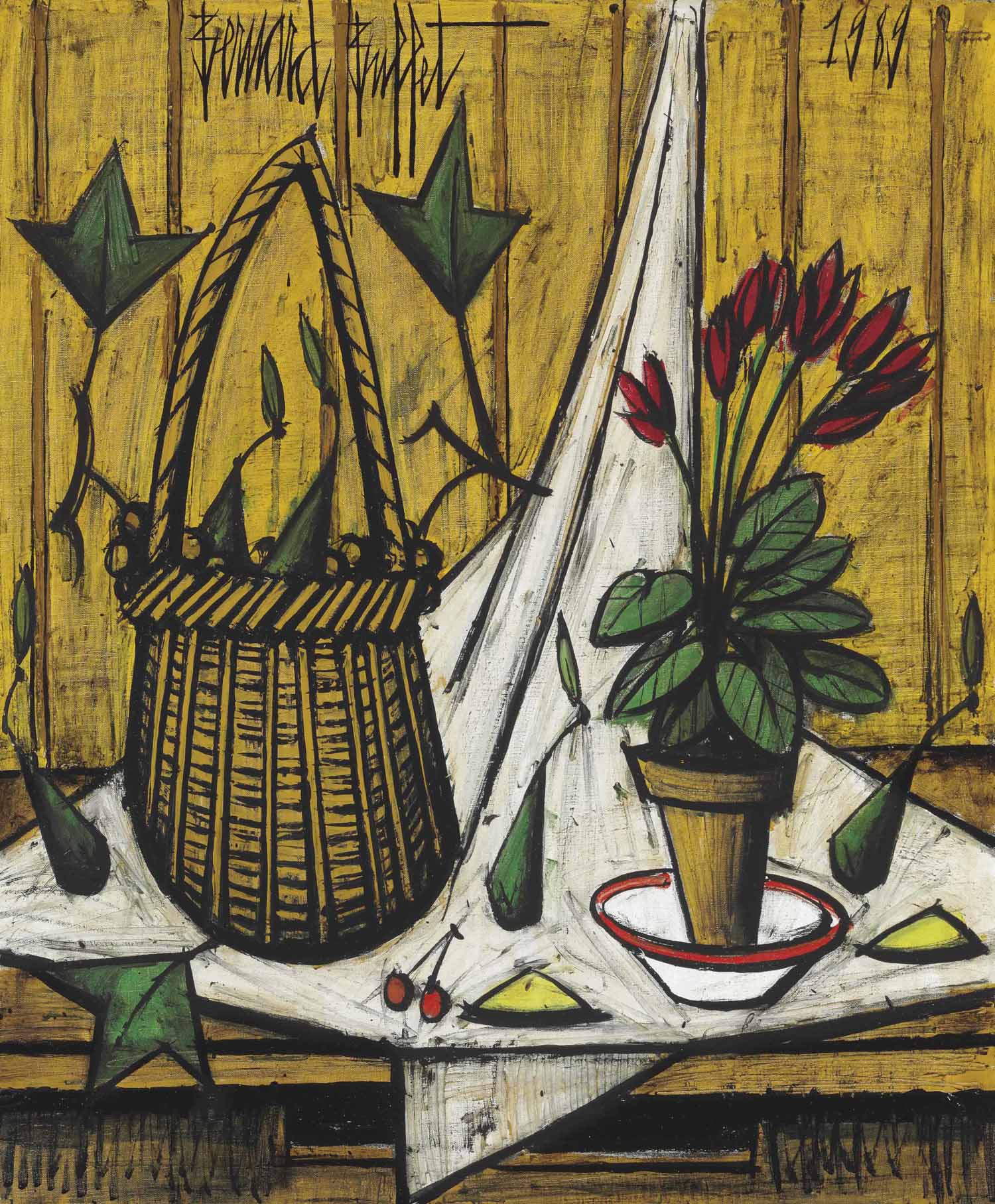 Bernard Buffet (1928-1999), Nature morte au panier | Christie's