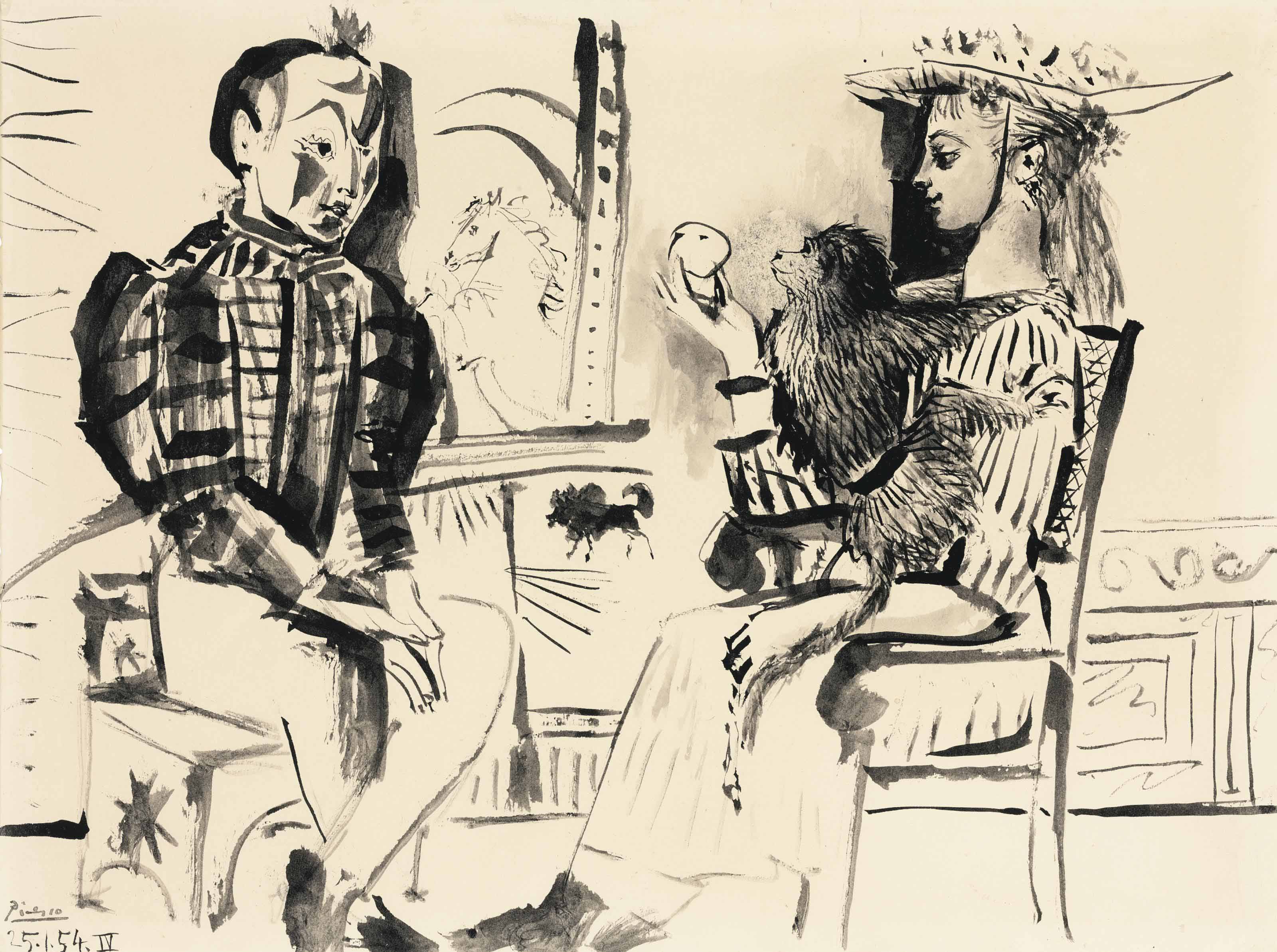 Pablo Picasso (1881-1973), Homme à l'agneau, mangeur de pastèque