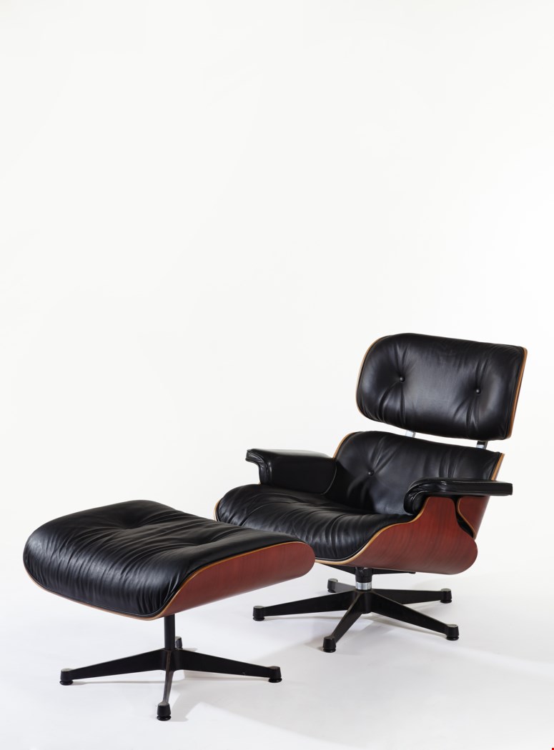 Fauteuil de jardin en métal et son repose-pieds
