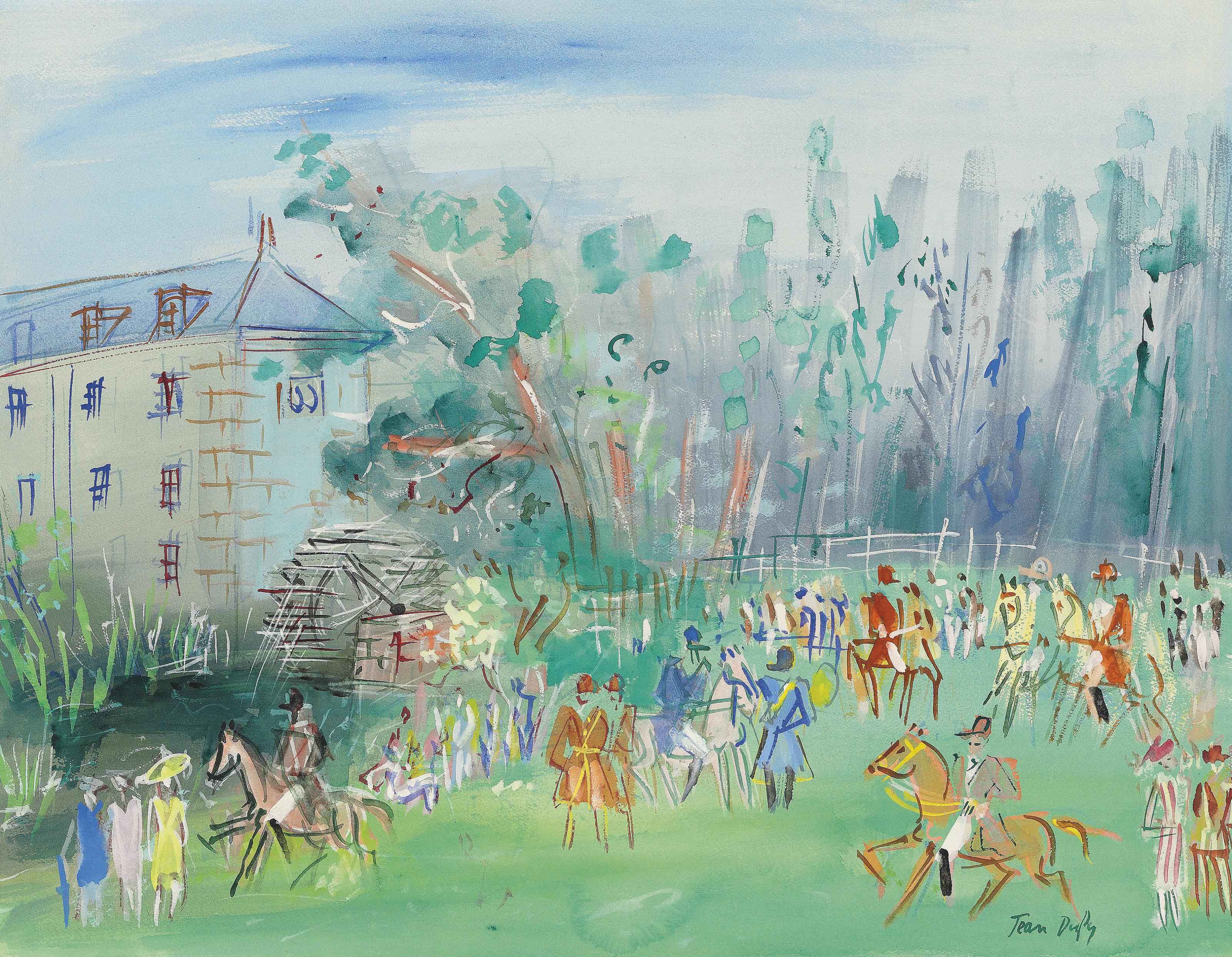 Jean Dufy (1888-1964), Chasse à courre à Preuilly-sur-Claise 