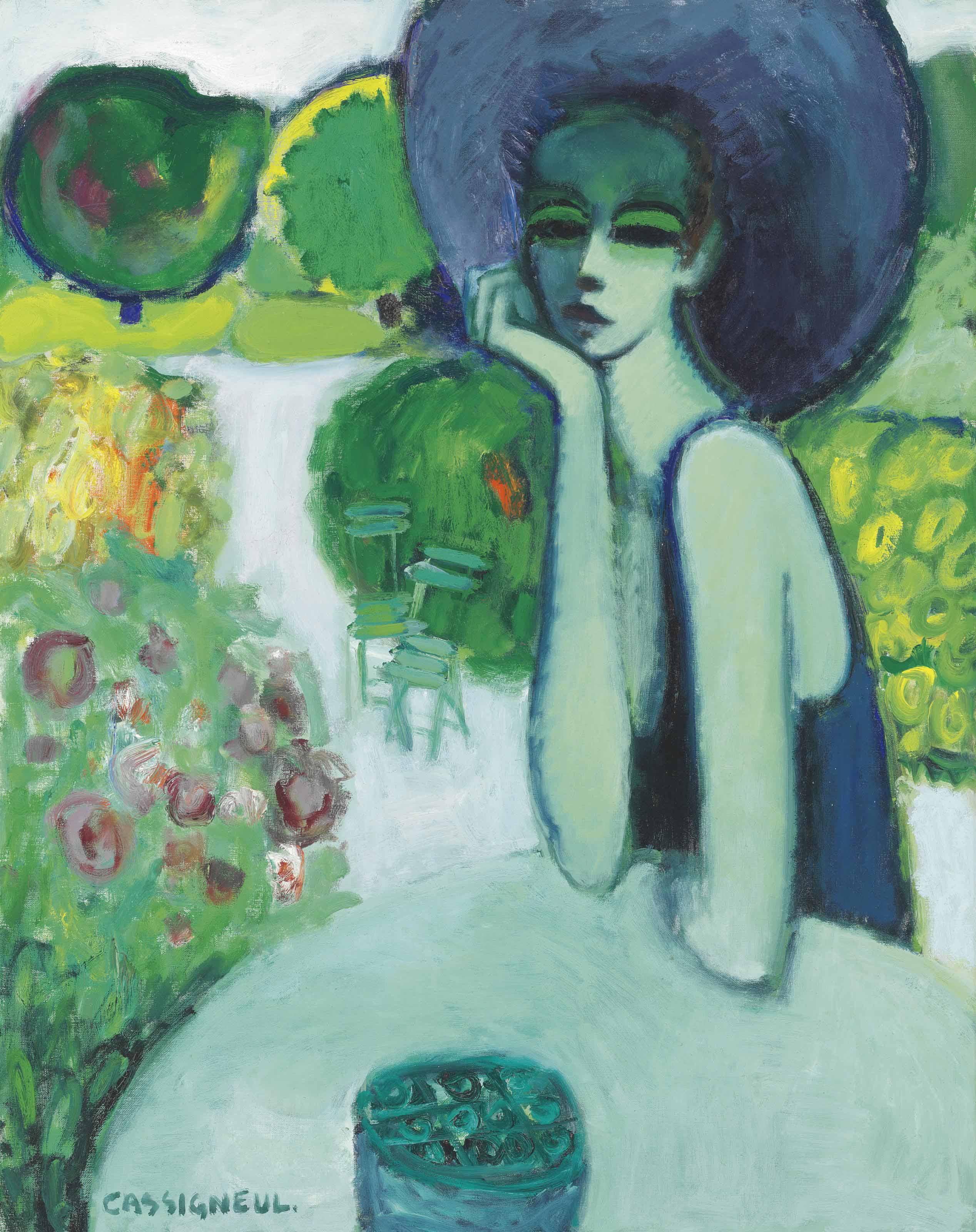 Jean-Pierre Cassigneul (b. 1935), Deux femmes sur la plage