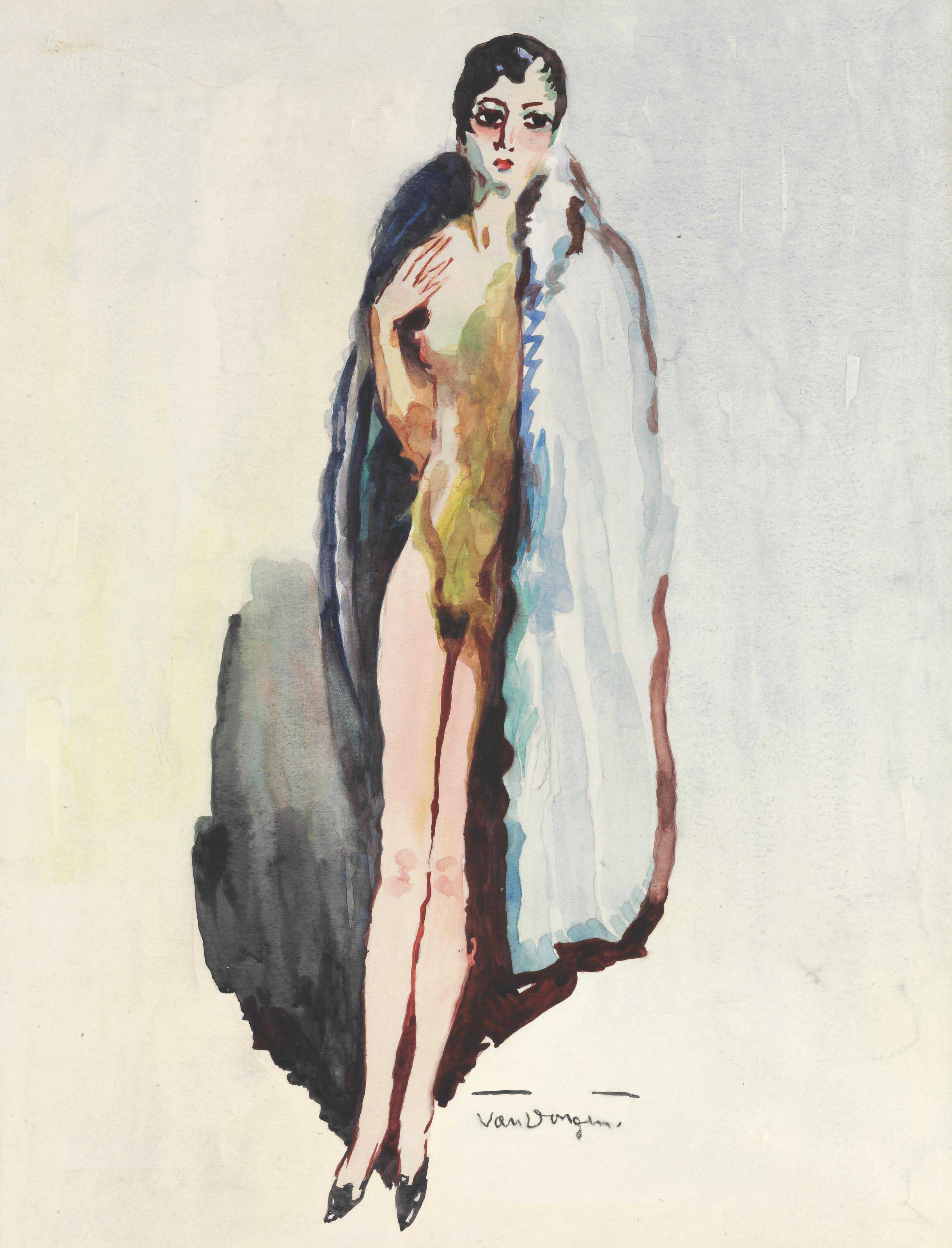 Kees van Dongen (1877-1968), Femme nue en fourrure | Christie's