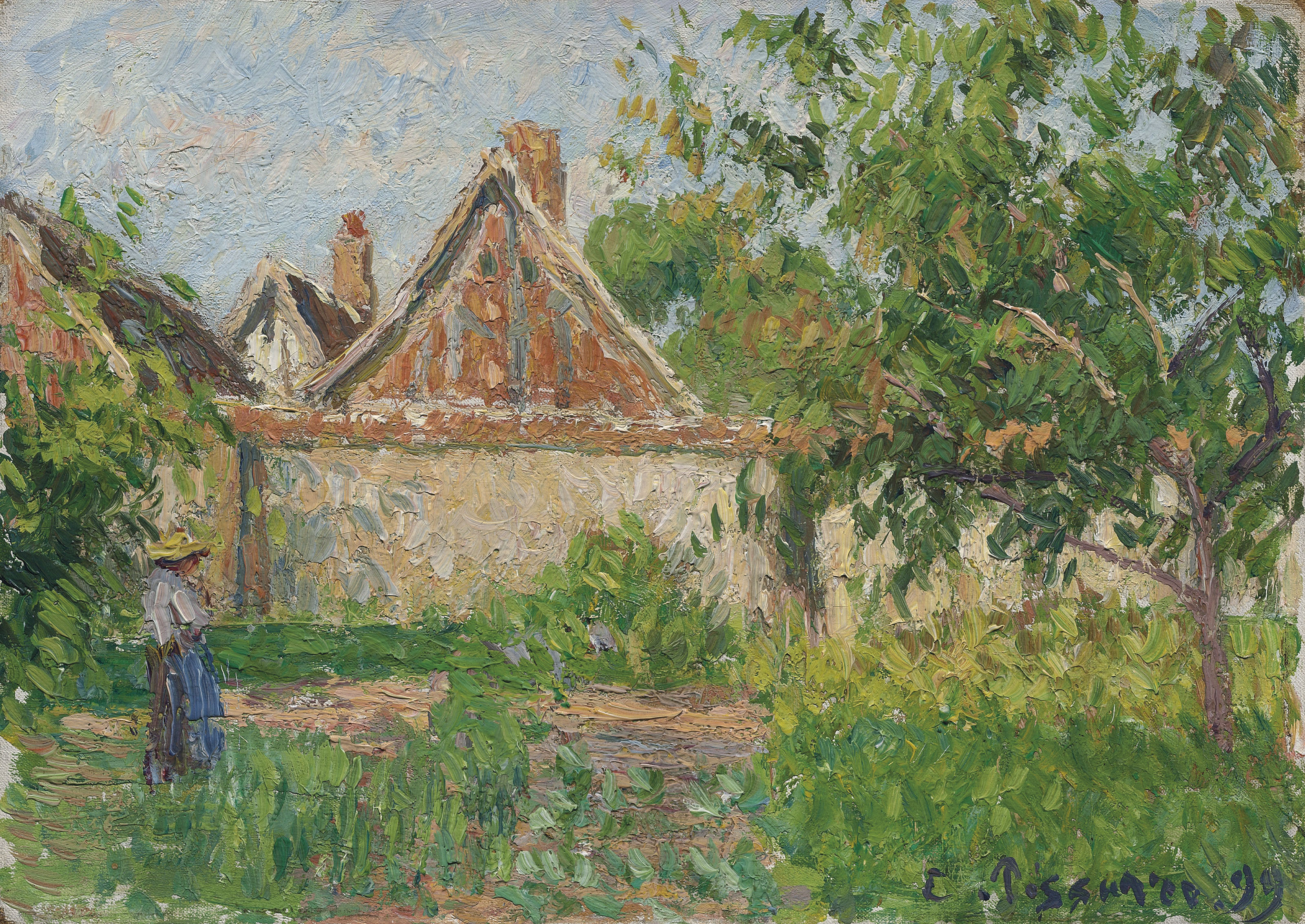 Camille Pissarro (1830-1903), Soleil couchant, hiver | Christie's