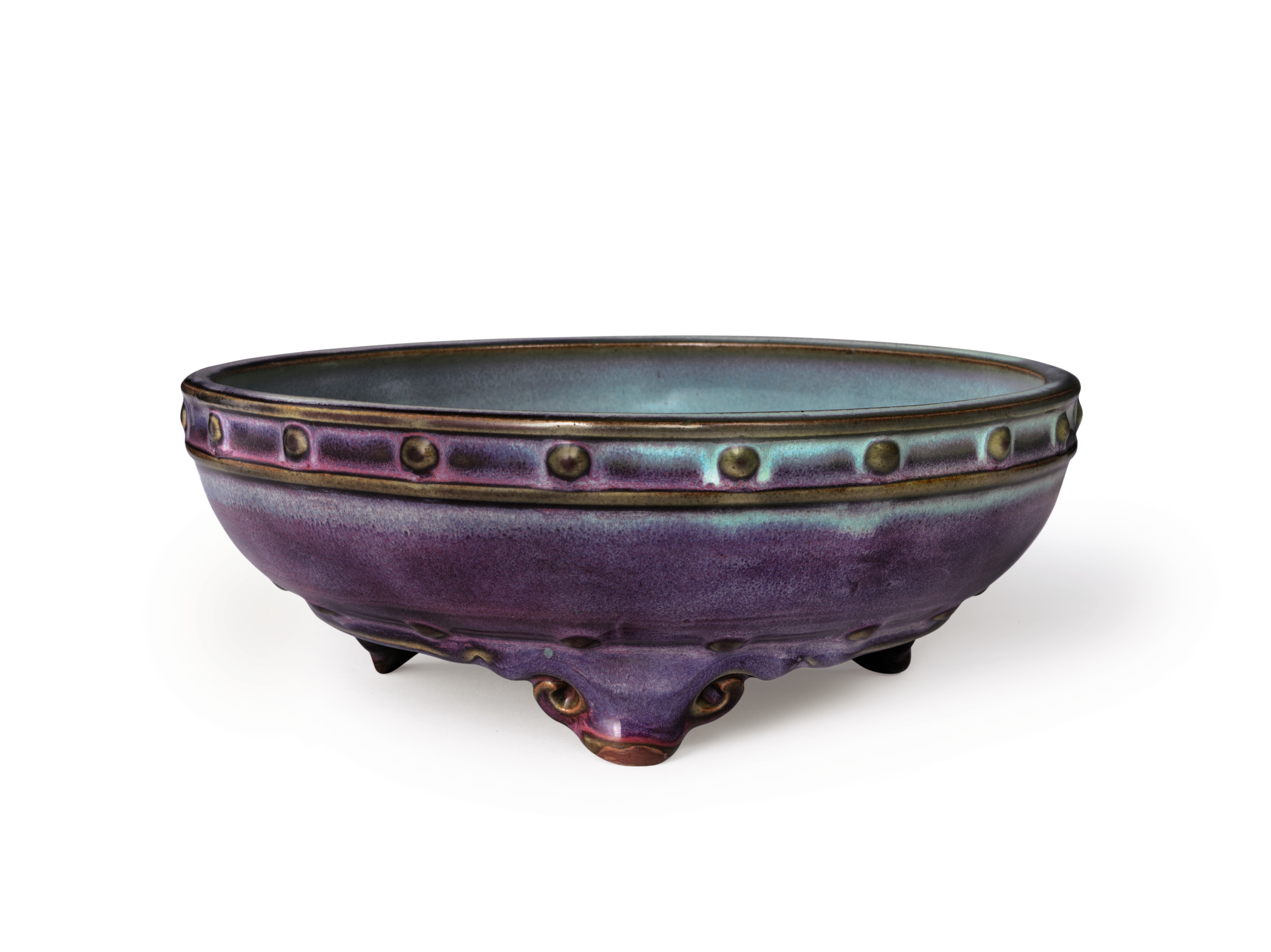 北宋/金鈞窯天青釉紫斑小盌, NORTHERN SONG-JIN DYNASTY (960-1234