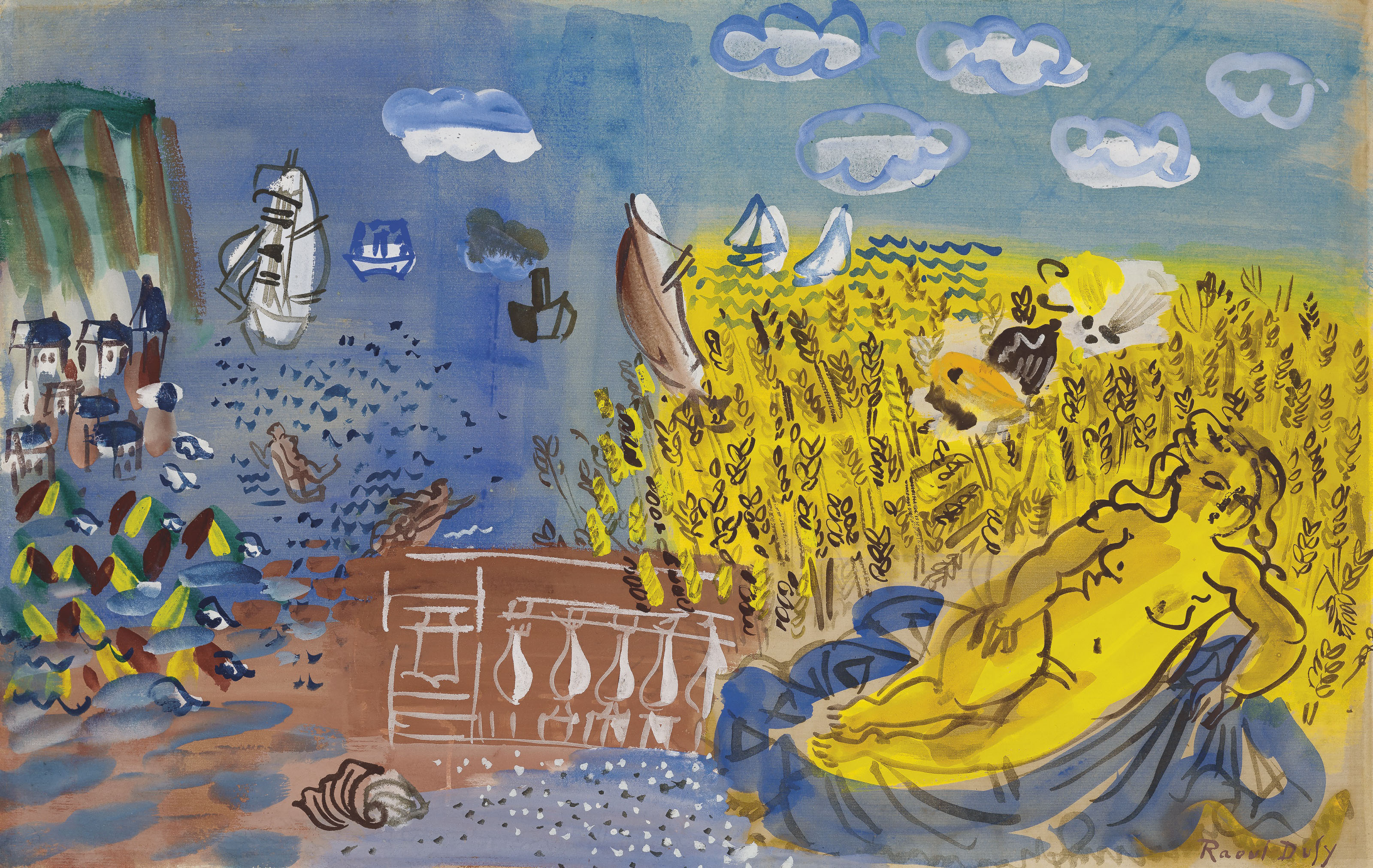 RAOUL DUFY、ASCOT、海外版超希少レゾネ、新品額付 Raoul Dufy Hand Numbered Limited Edition Print on Paper :