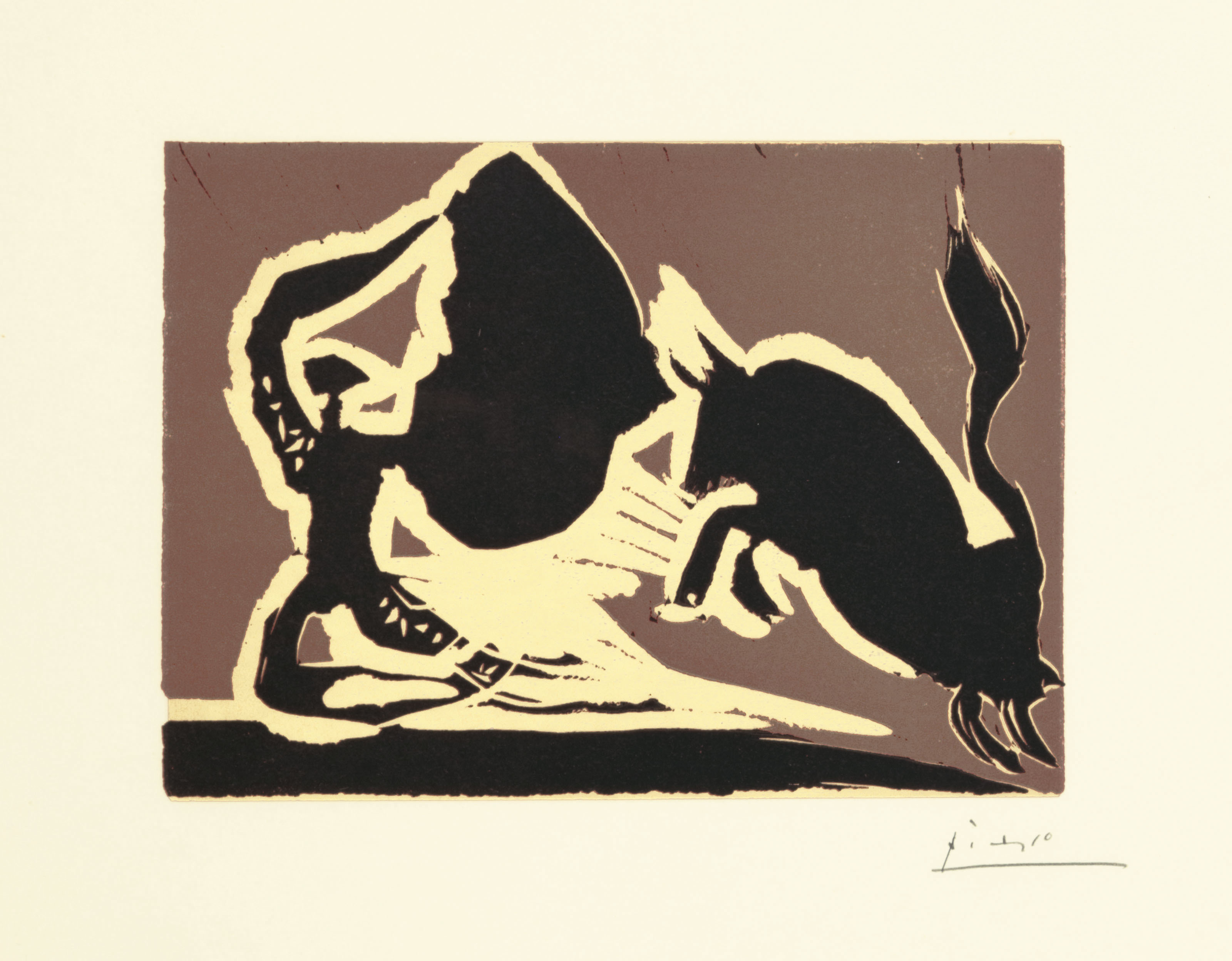 PABLO PICASSO (1881-1973), Faune dévoilant une femme, from La