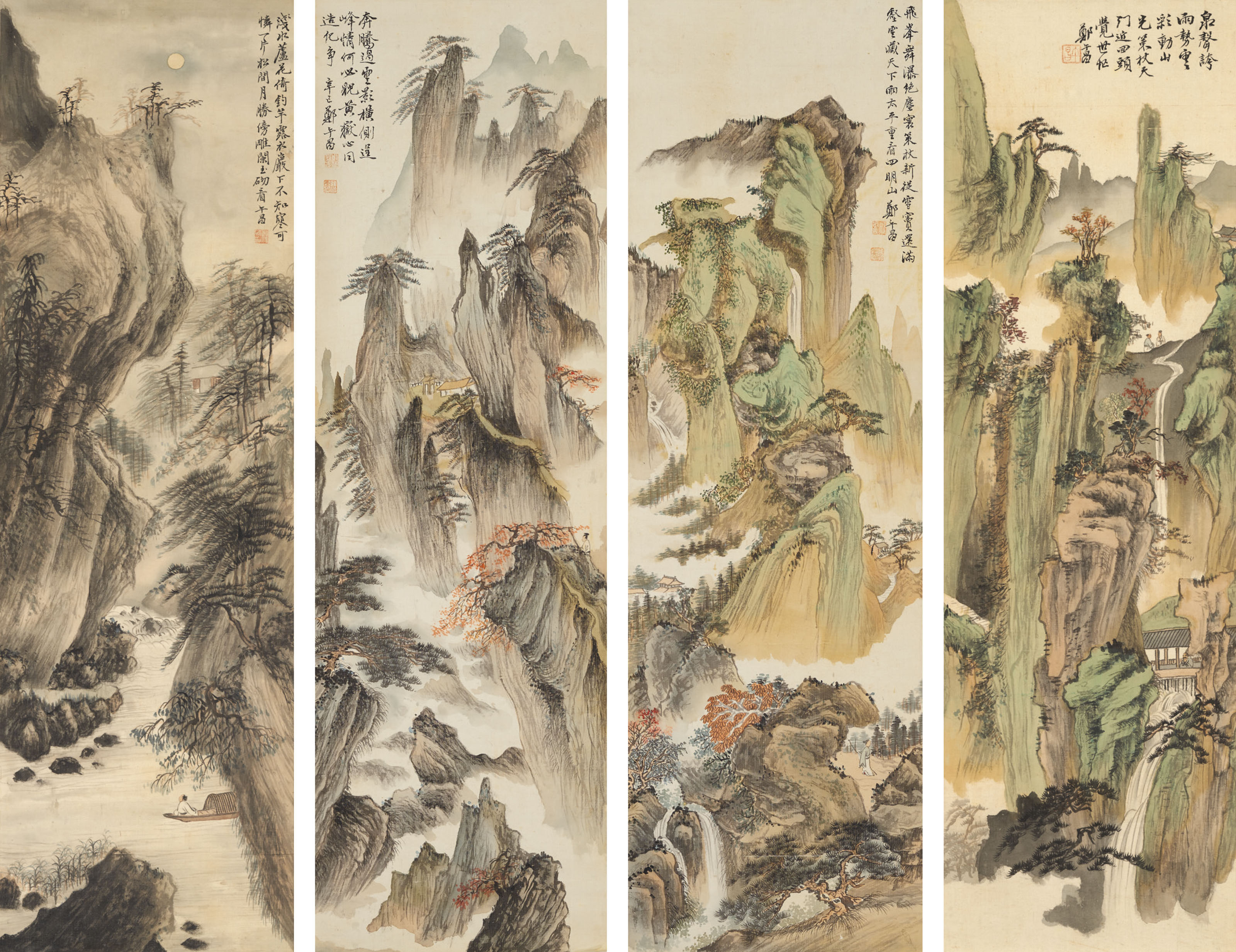 鄭午昌, 四景山水| Christie's