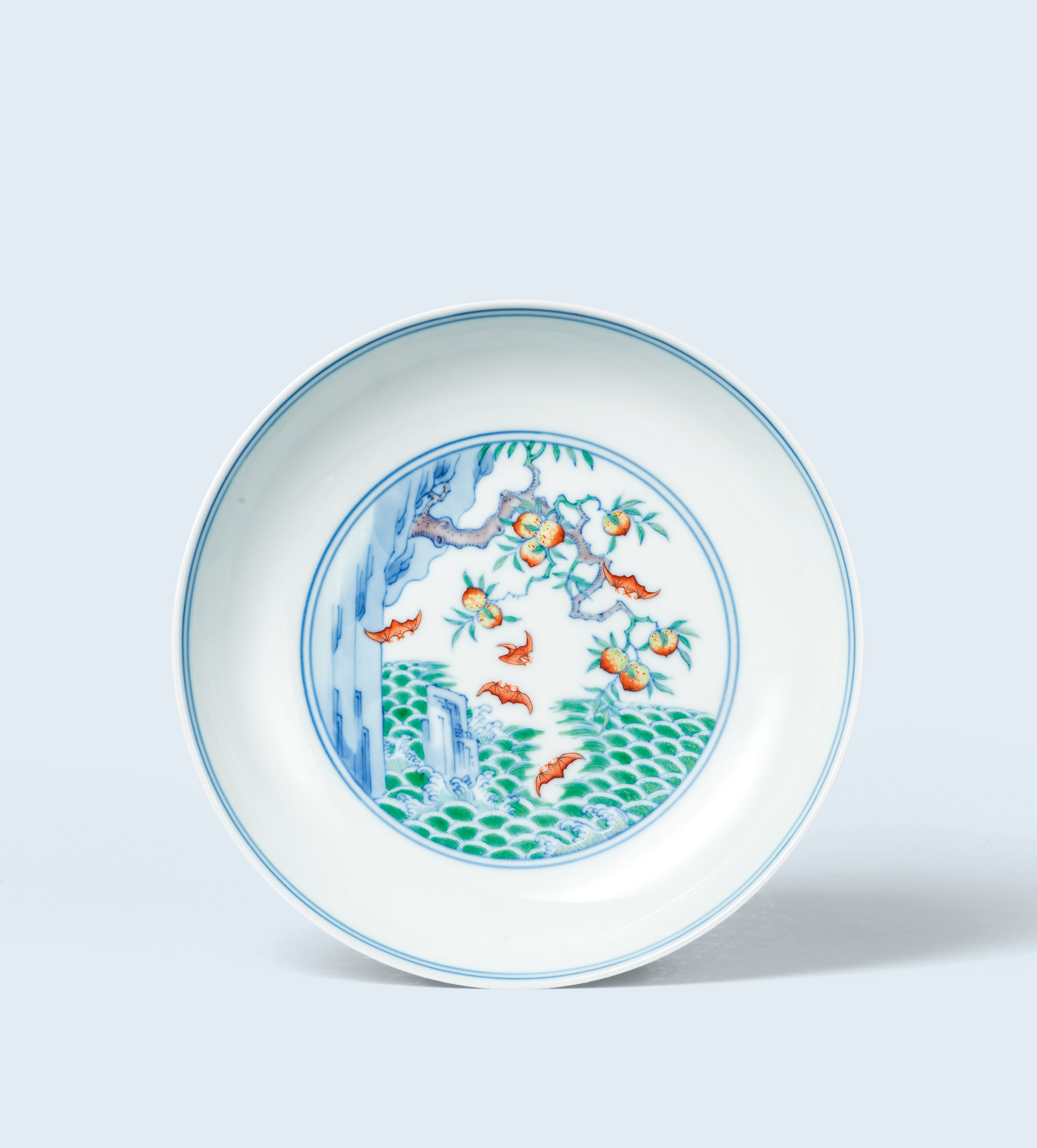 ★古寶堂★蒐集 【7129】『明時代・宣德孔雀藍釉堆雕纏枝蓮紋天球瓶』中国古董品　賞物 置物擺件 30*21cm. ☆中古☆ナノブロック nanoblock タンタンの冒険 TINTIN ムーラン