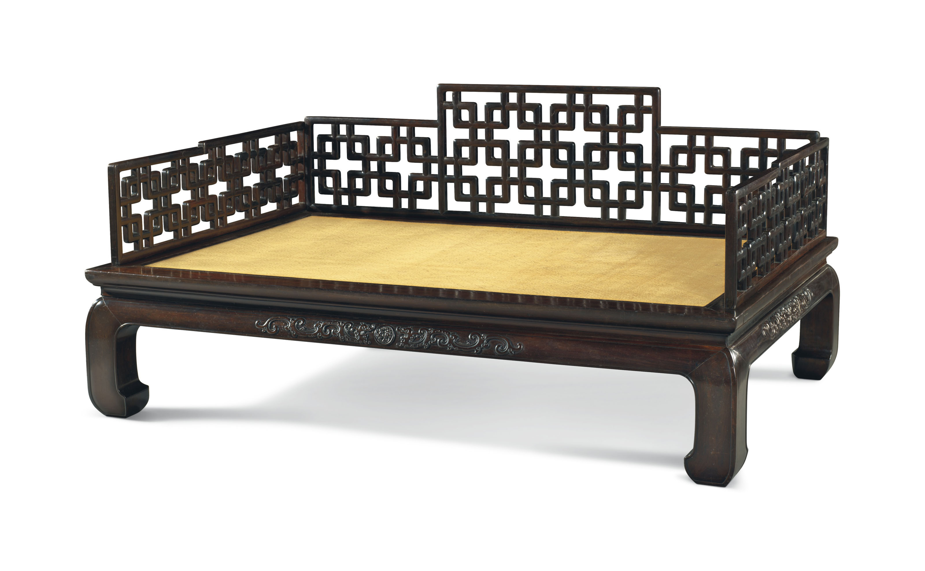 A RARE HUANGHUALI AND HUAMU ROUND-CORNER TAPERED CABINET