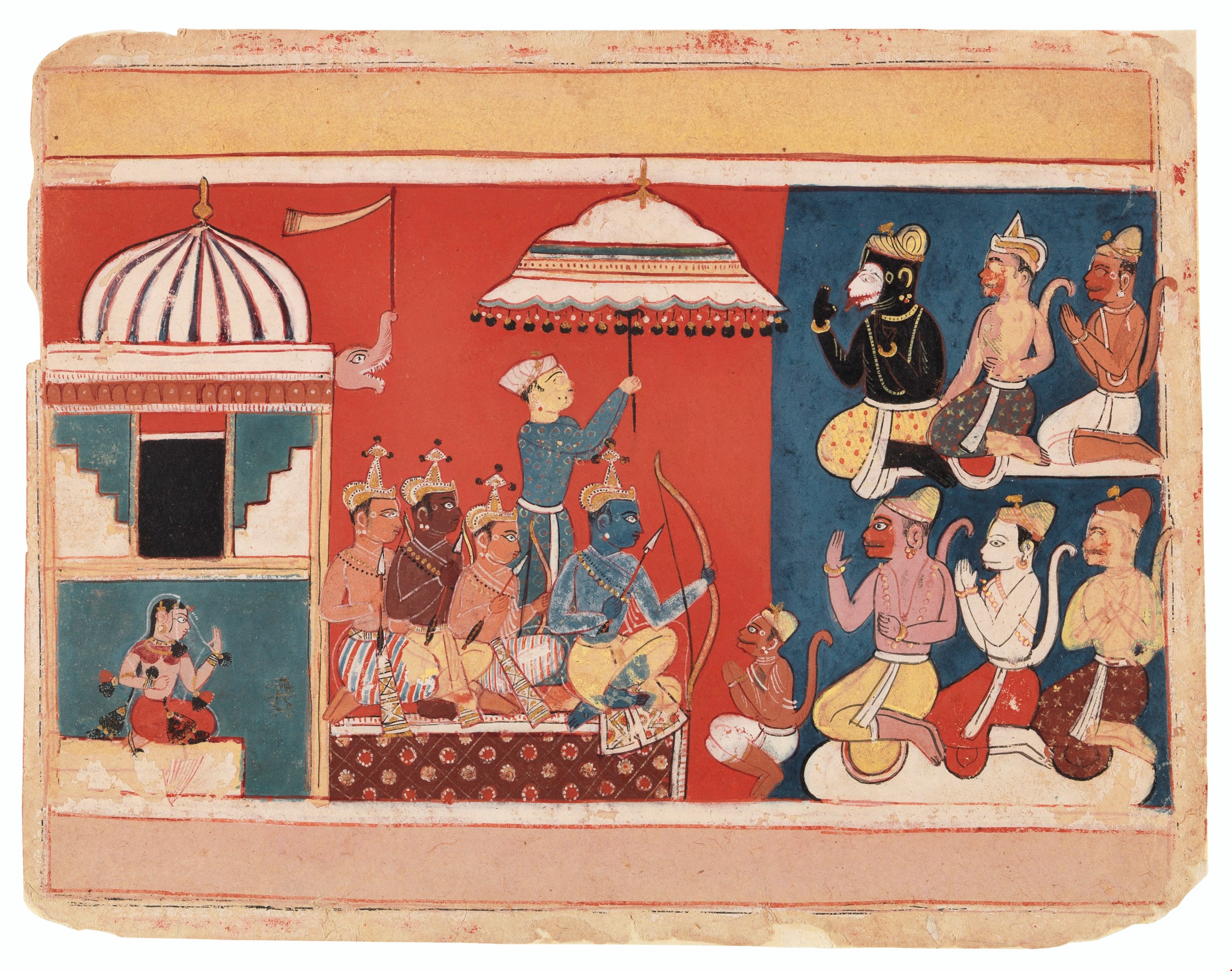 AN ILLUSTRATION FROM A RAMAYANA SERIES