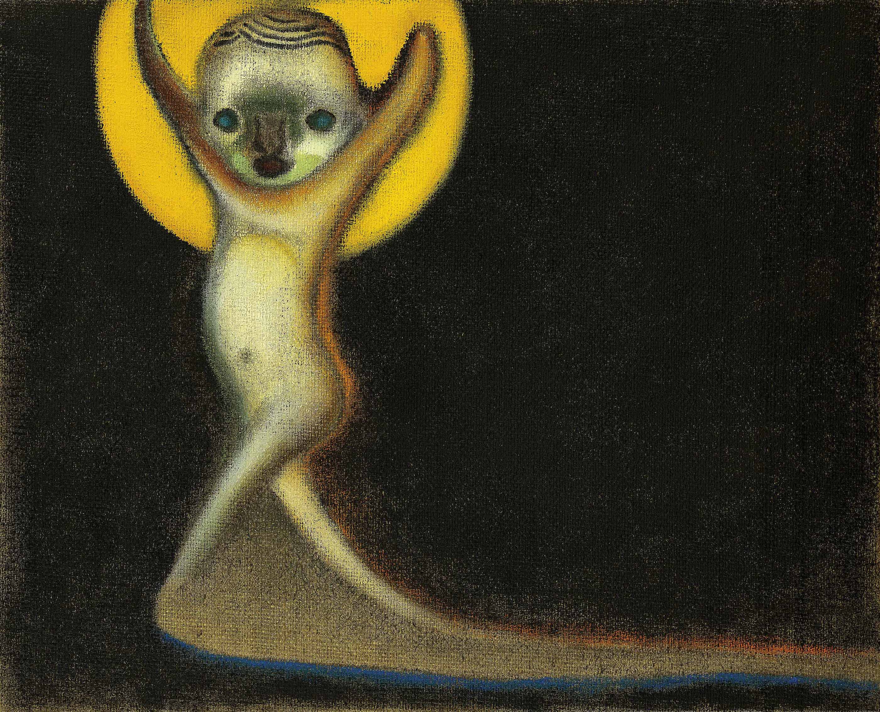 奈良美智「宇宙少女」 羅芙奧| 奈良美智《宇宙女孩(睜眼/ 閉眼) (兩件一組)》 羅芙奧台北2019