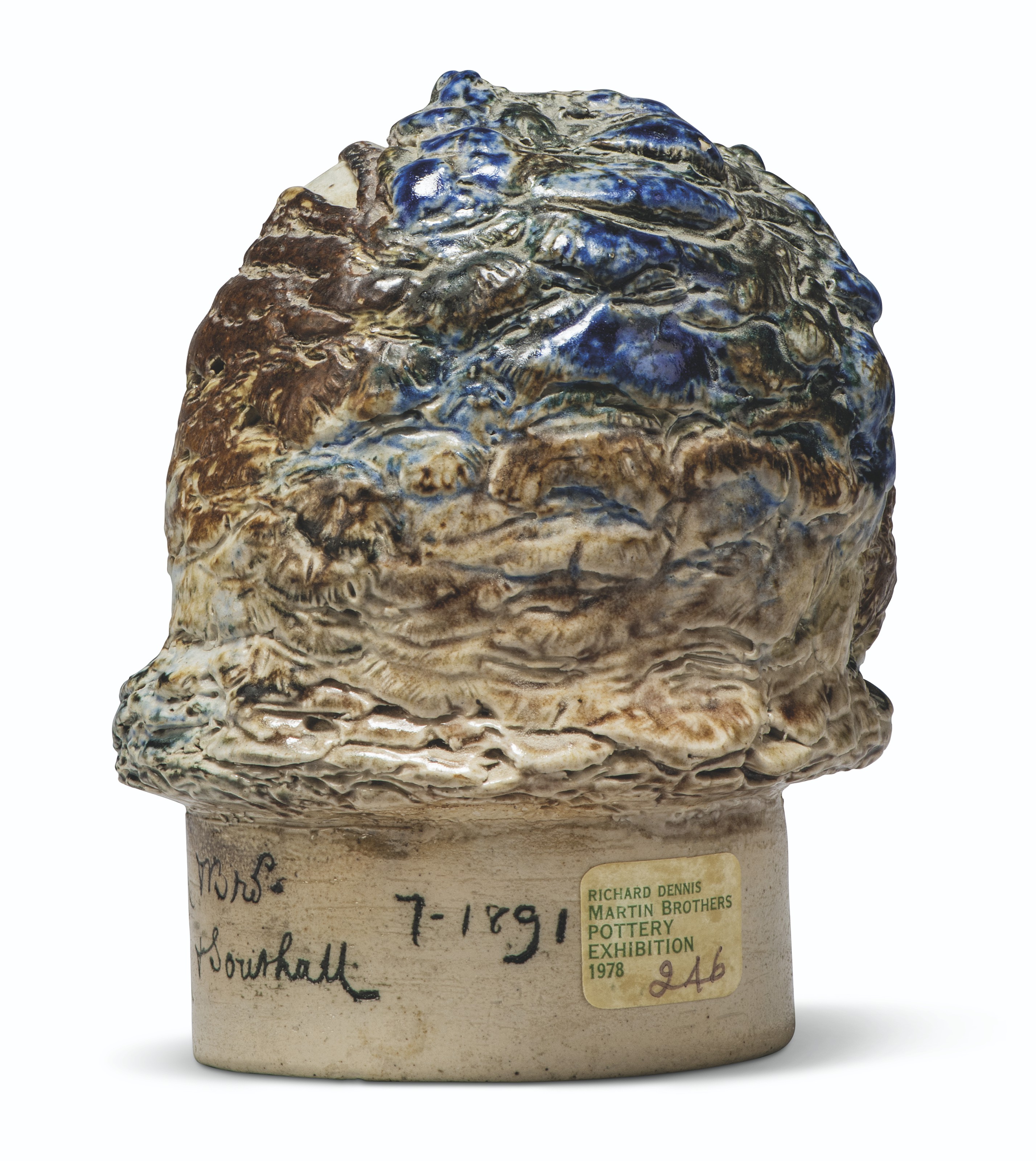 A MARTIN BROTHERS STONEWARE 'WALLY-BIRD' JAR AND COVER, 1891