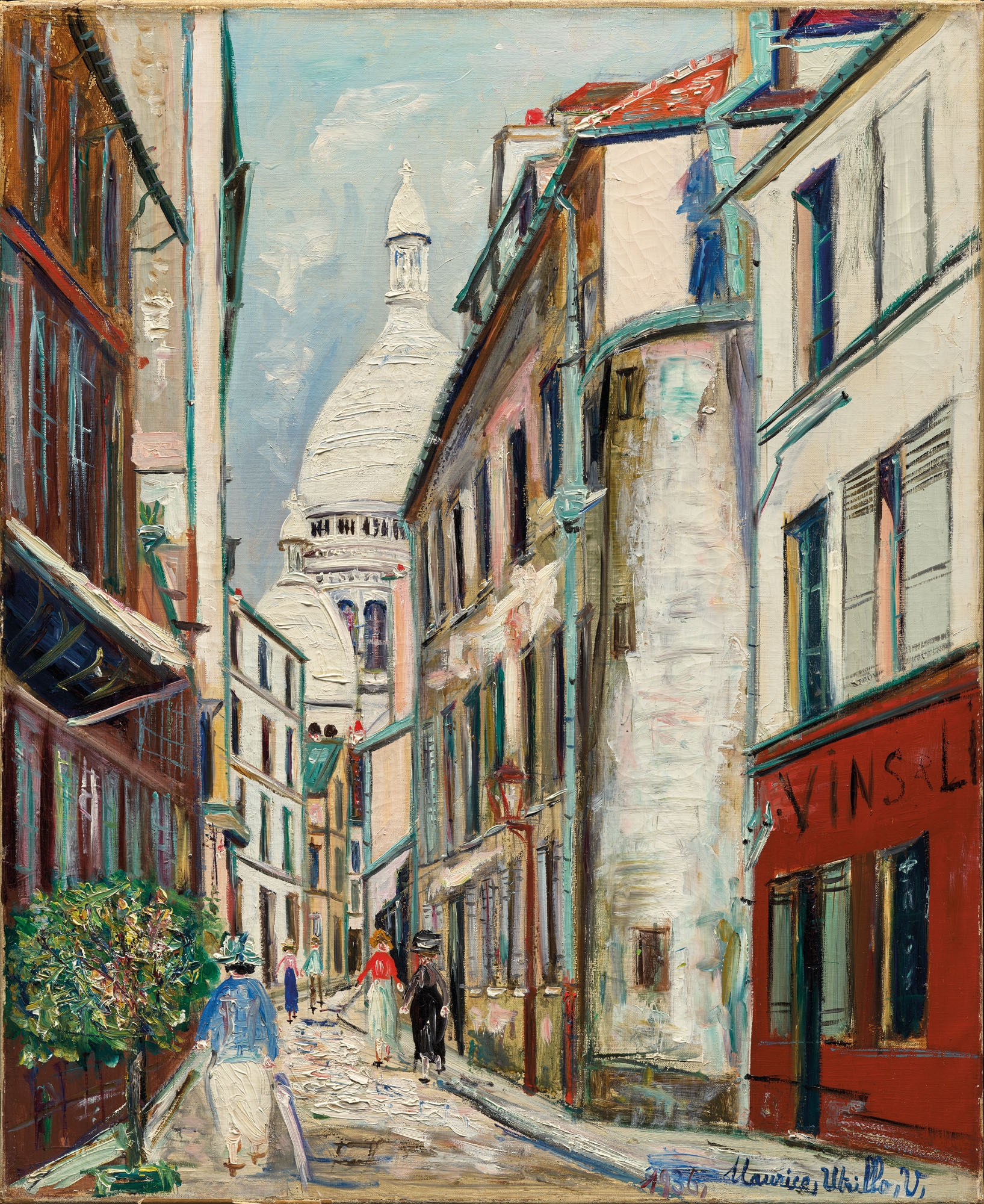 Maurice Utrillo (1883-1955), La Rue Saint-Rustique à Montmartre
