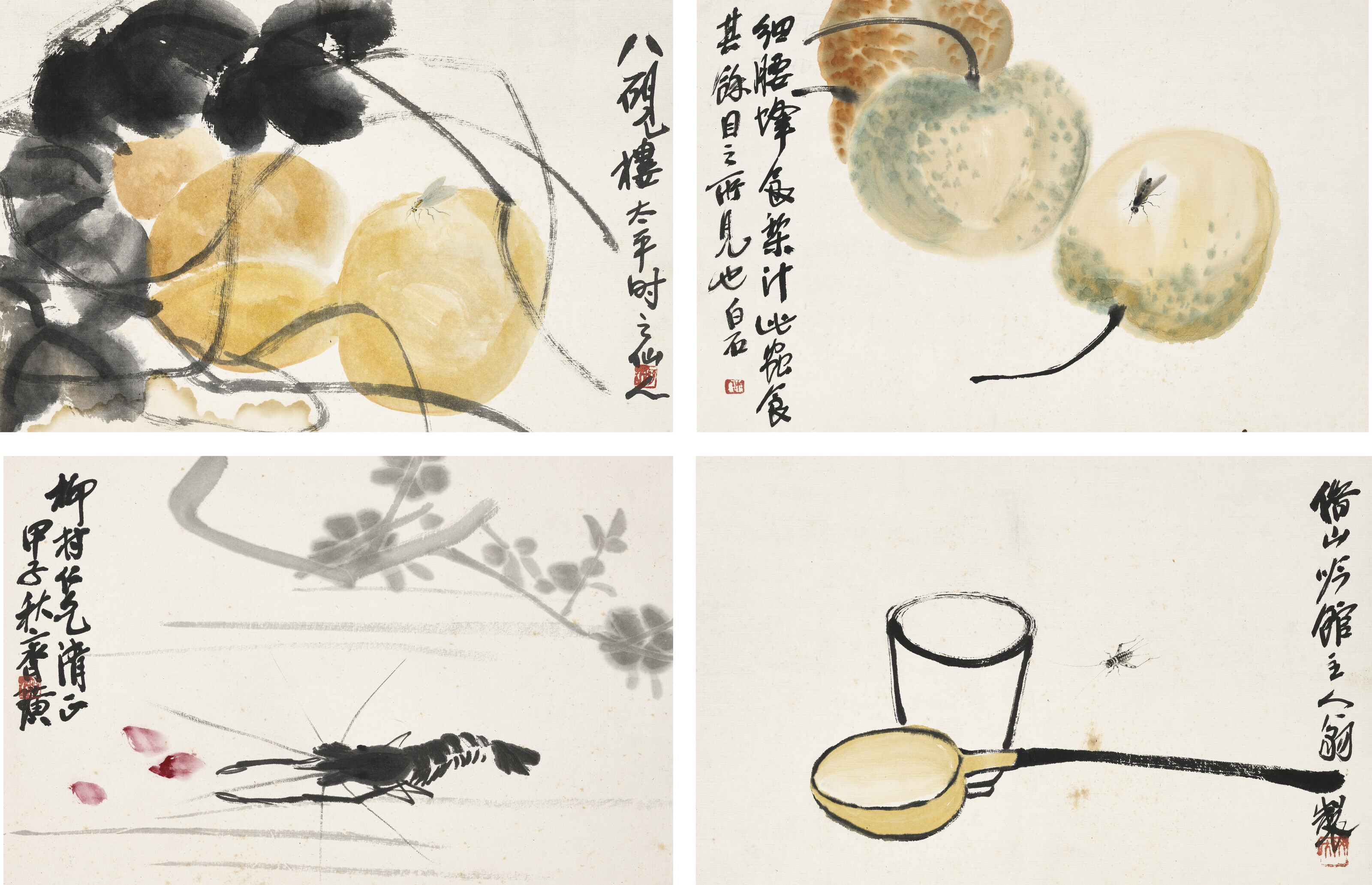 肉筆 珍藏 大幅 枇杷畫 吳昌碩 吳昌碩, 枇杷| Christie's