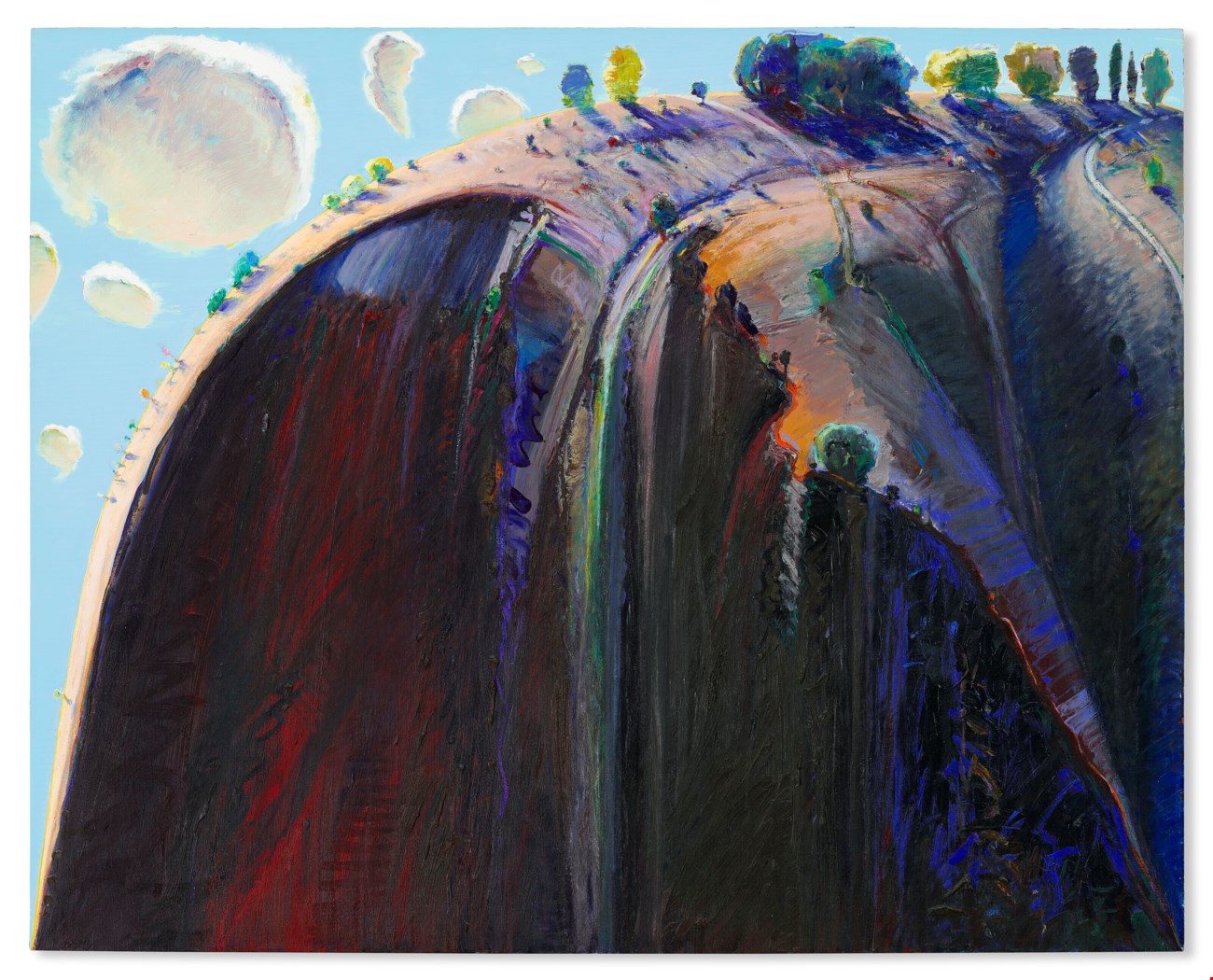 Wayne thiebaud 1920 2021 clouds and ridge christie s