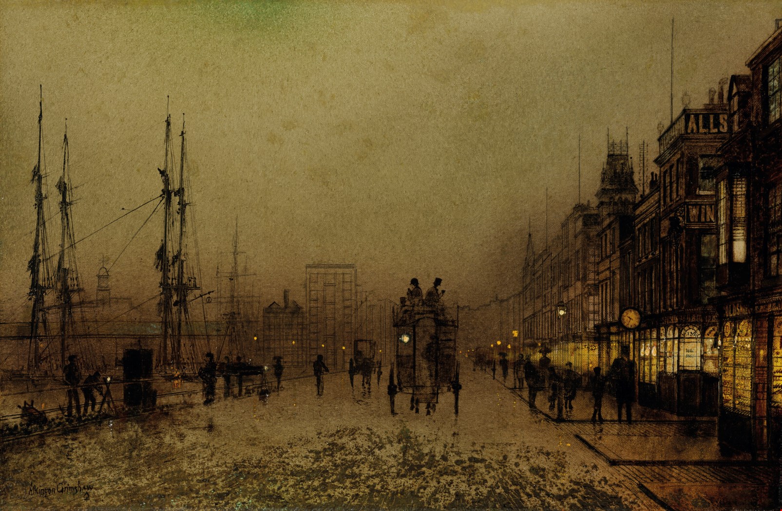 JOHN ATKINSON GRIMSHAW (18361893), Glasgow docks, at twilight Christie's