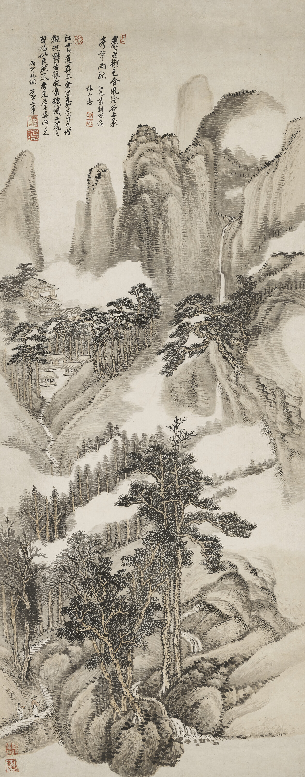 清王翬, 傚江參山水圖| Christie's