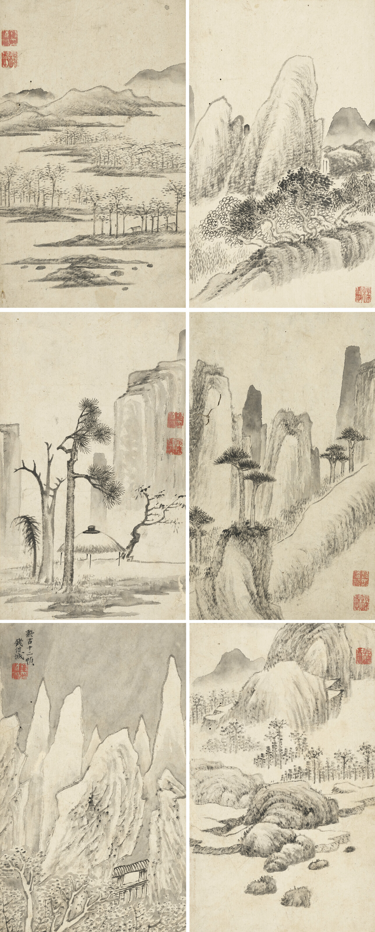 清王翬, 傚江參山水圖| Christie's