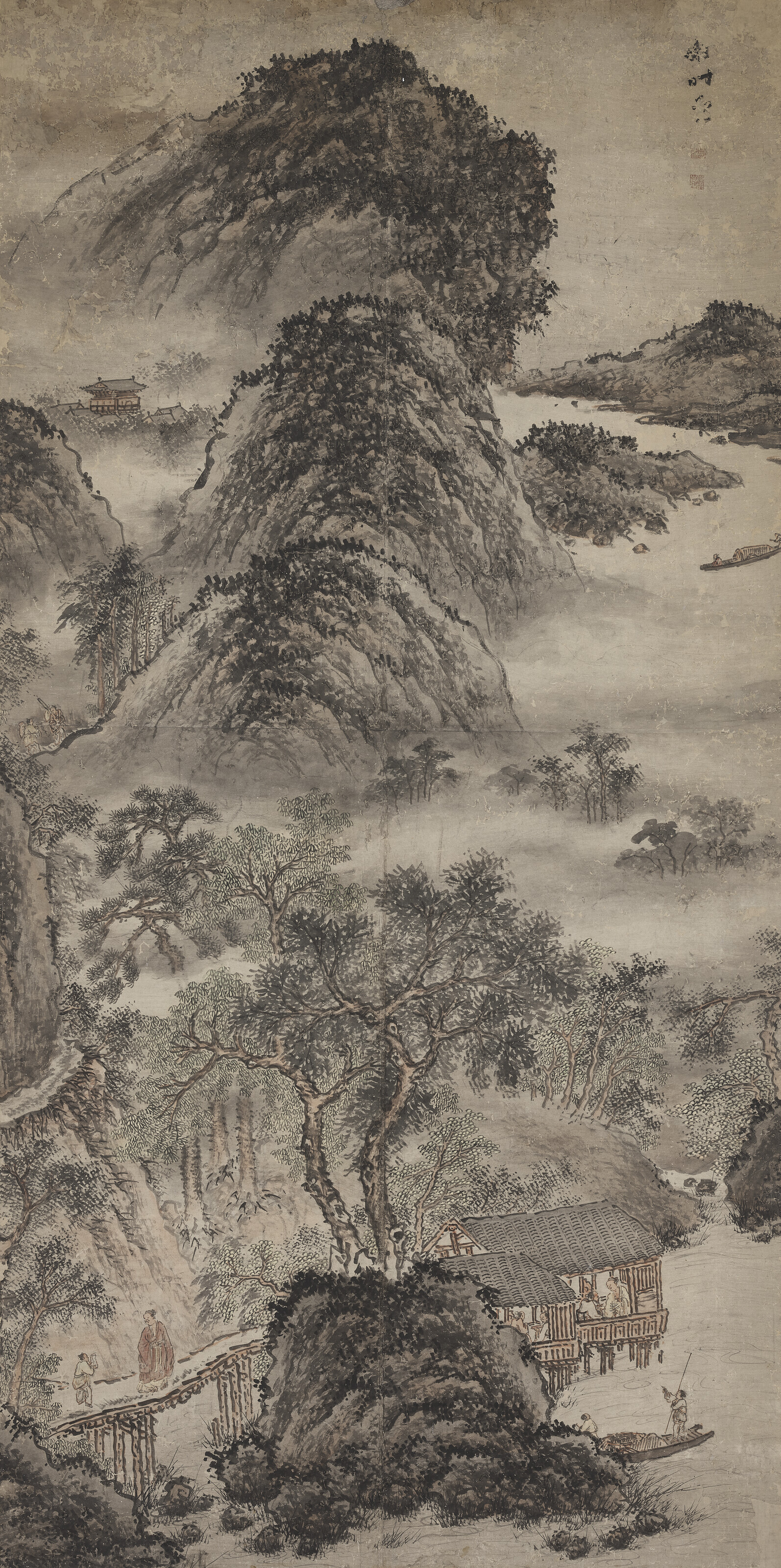 清王翬, 傚江參山水圖| Christie's
