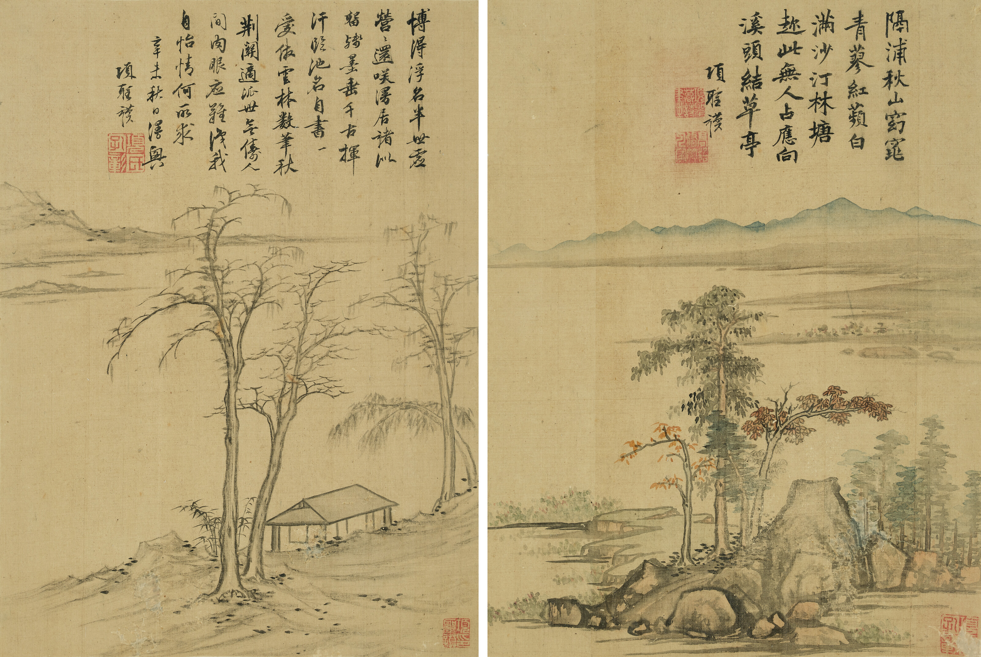 清王翬, 傚江參山水圖| Christie's