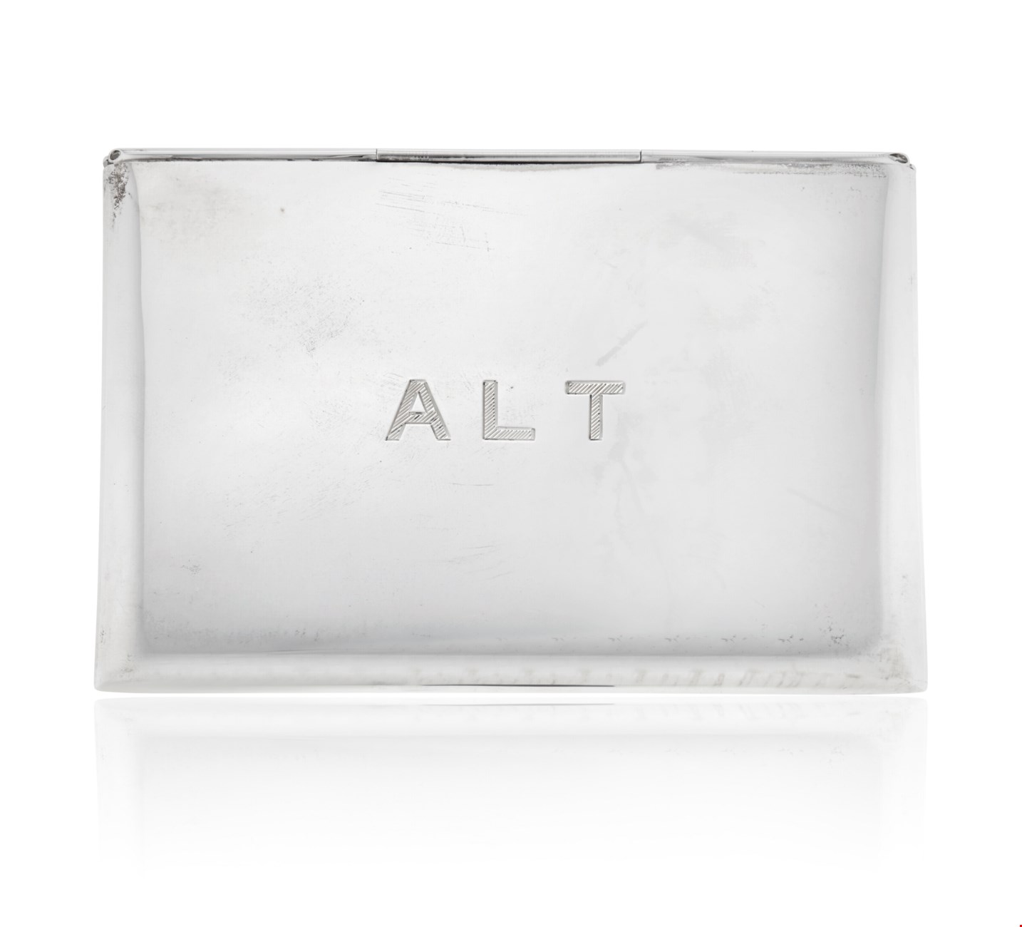 ASPREY SILVER MONOGRAMMED ENVELOPE BUSINESS CARD HOLDER Christie's