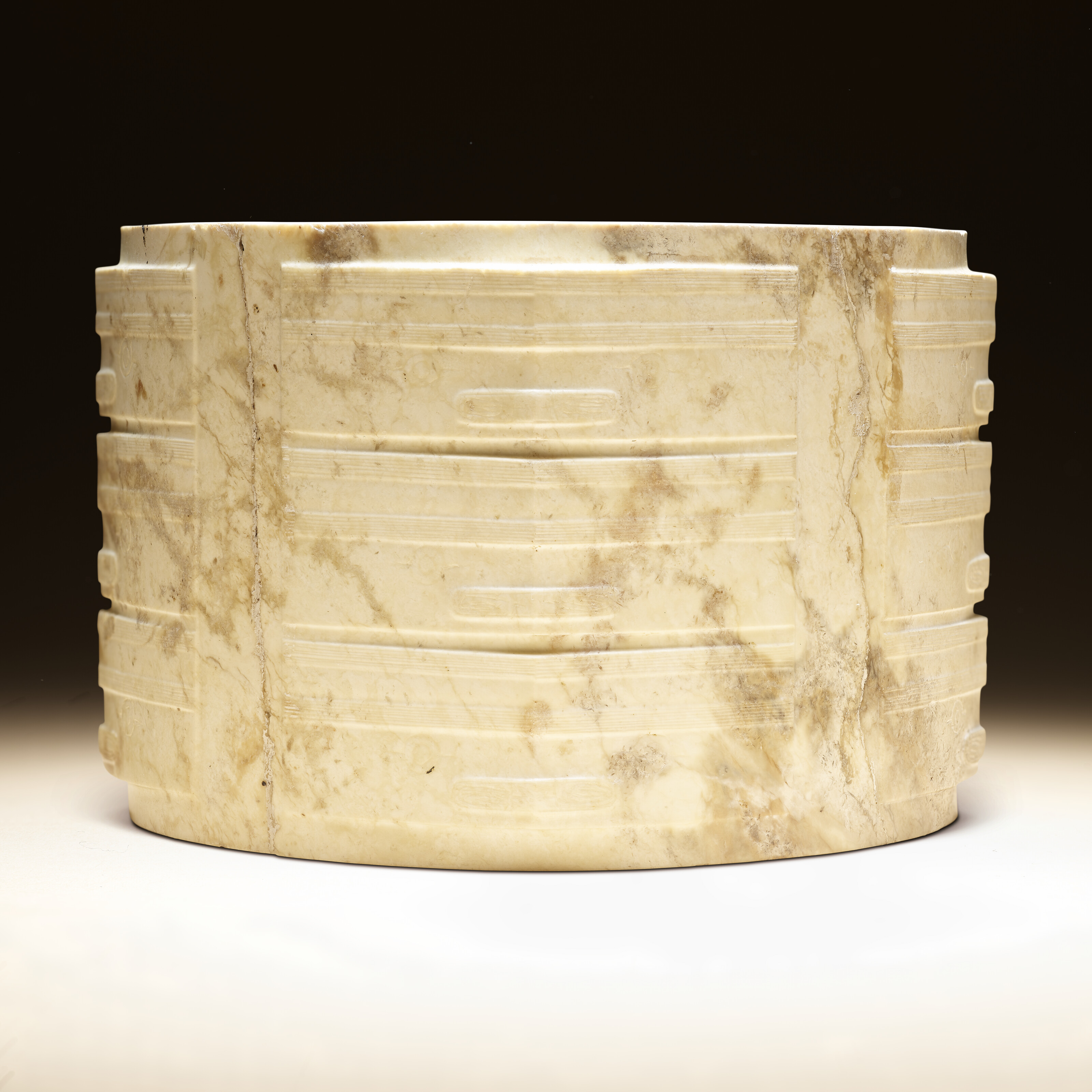 良渚文化三層神面紋玉琮, LIANGZHU CULTURE, CIRCA 3100-2000 BC