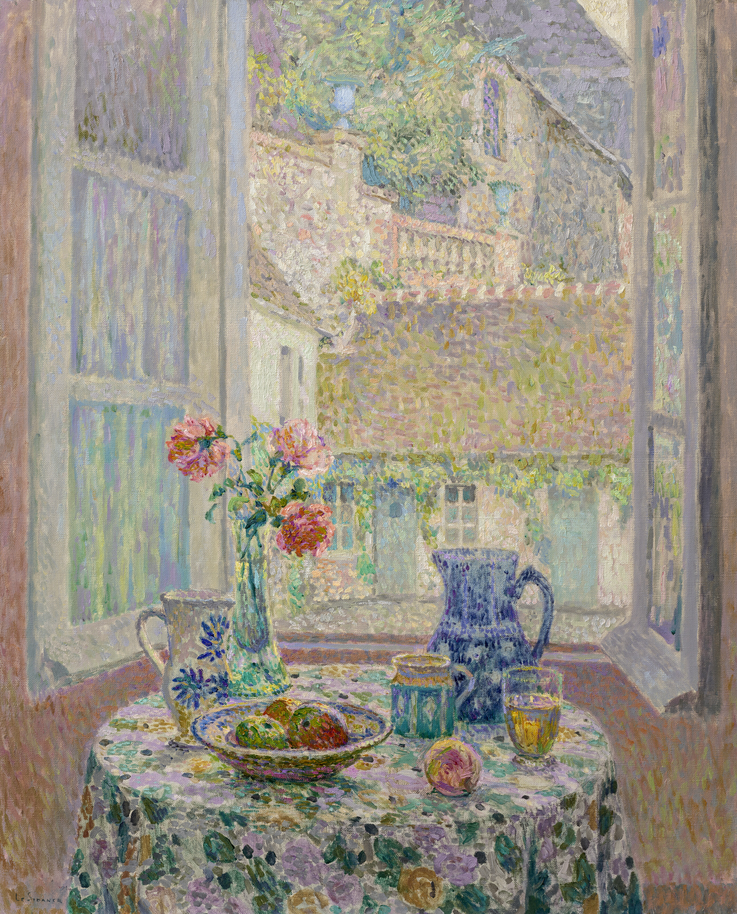 HENRI LE SIDANER (1862-1939), La table sur la cour | Christie's