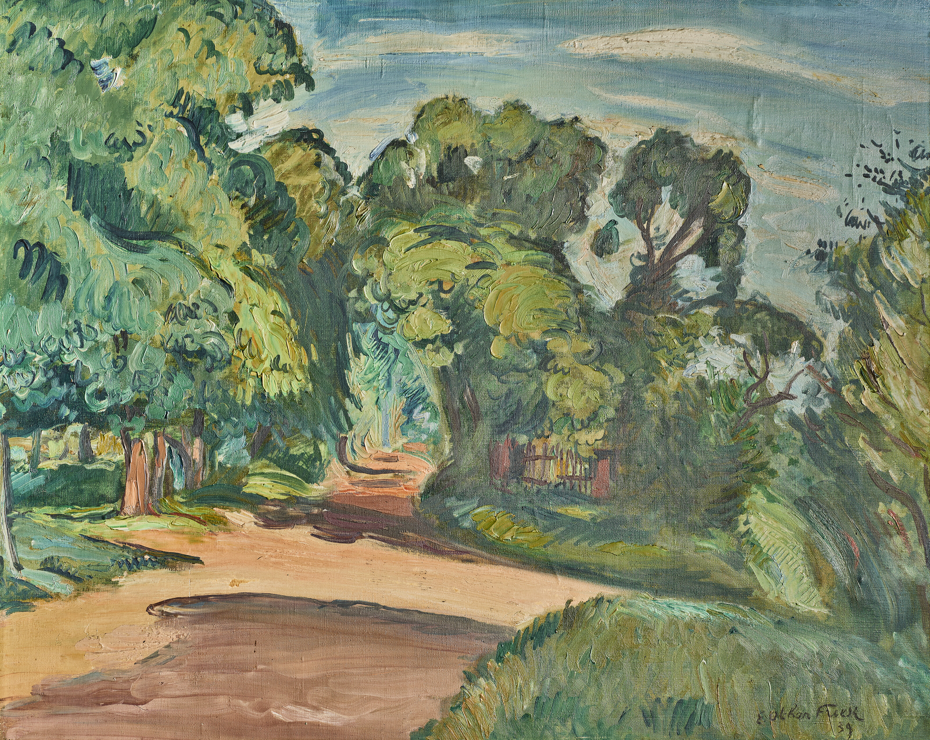 HENRI LE SIDANER (1862-1939), La table sur la cour | Christie's