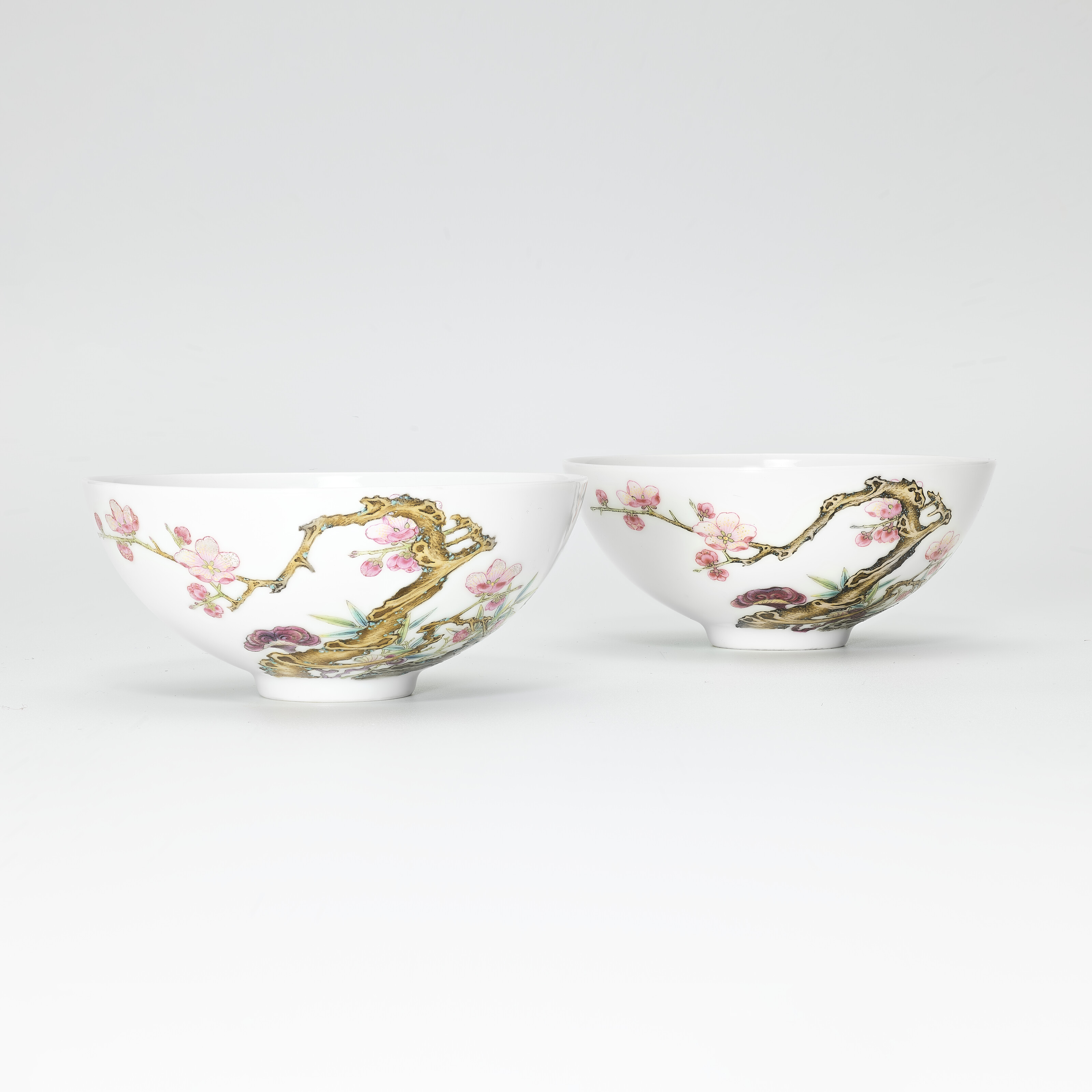 粉彩花樹紋杯 雍正御製 款 清時代 擺件 中国古玩 中国美術 A826