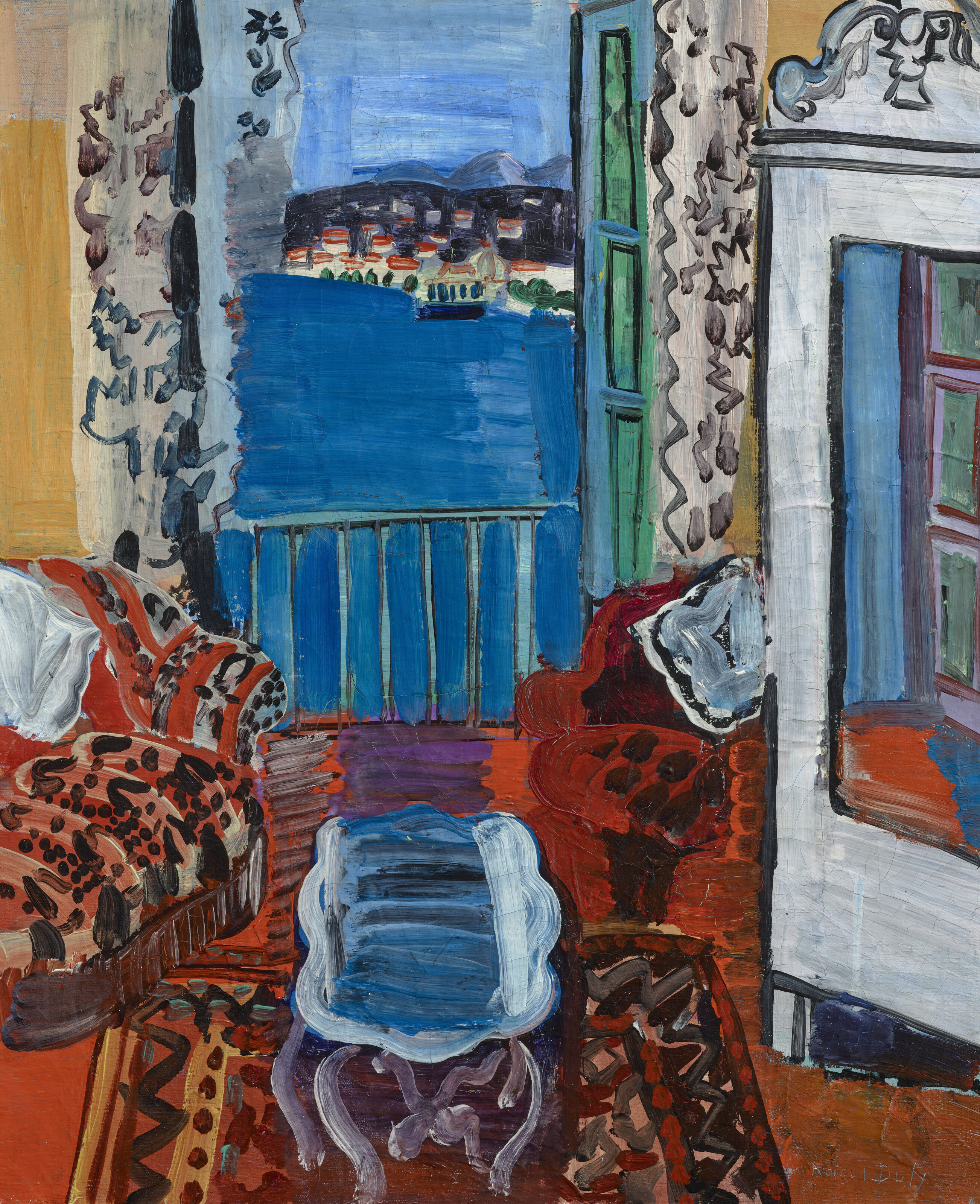 Raoul Dufy、NU COUCHE、海外版超希少レゾネ、新品額付 RAOUL DUFY (1877-1953), La chambre à Nice | Christie's