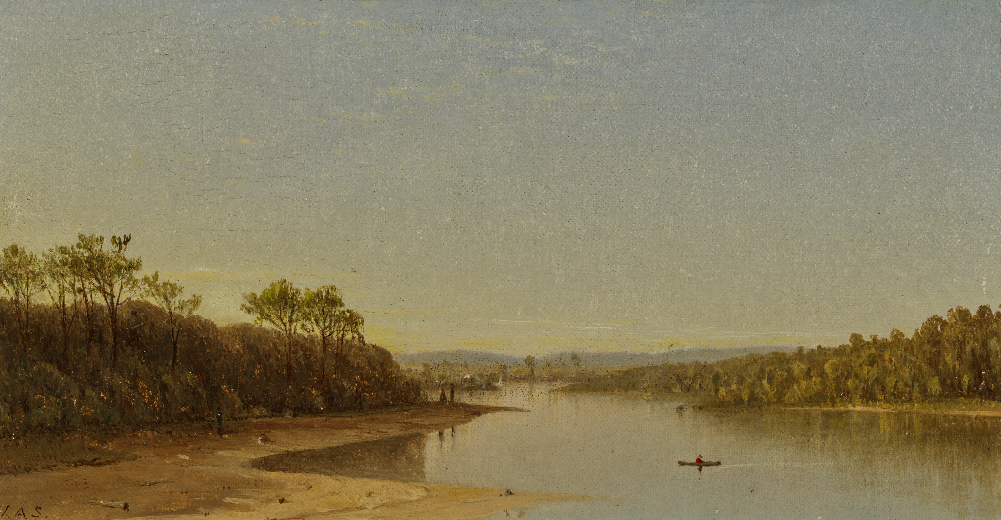 SANFORD ROBINSON GIFFORD (1823-1880), Sunset Over the Palisades on