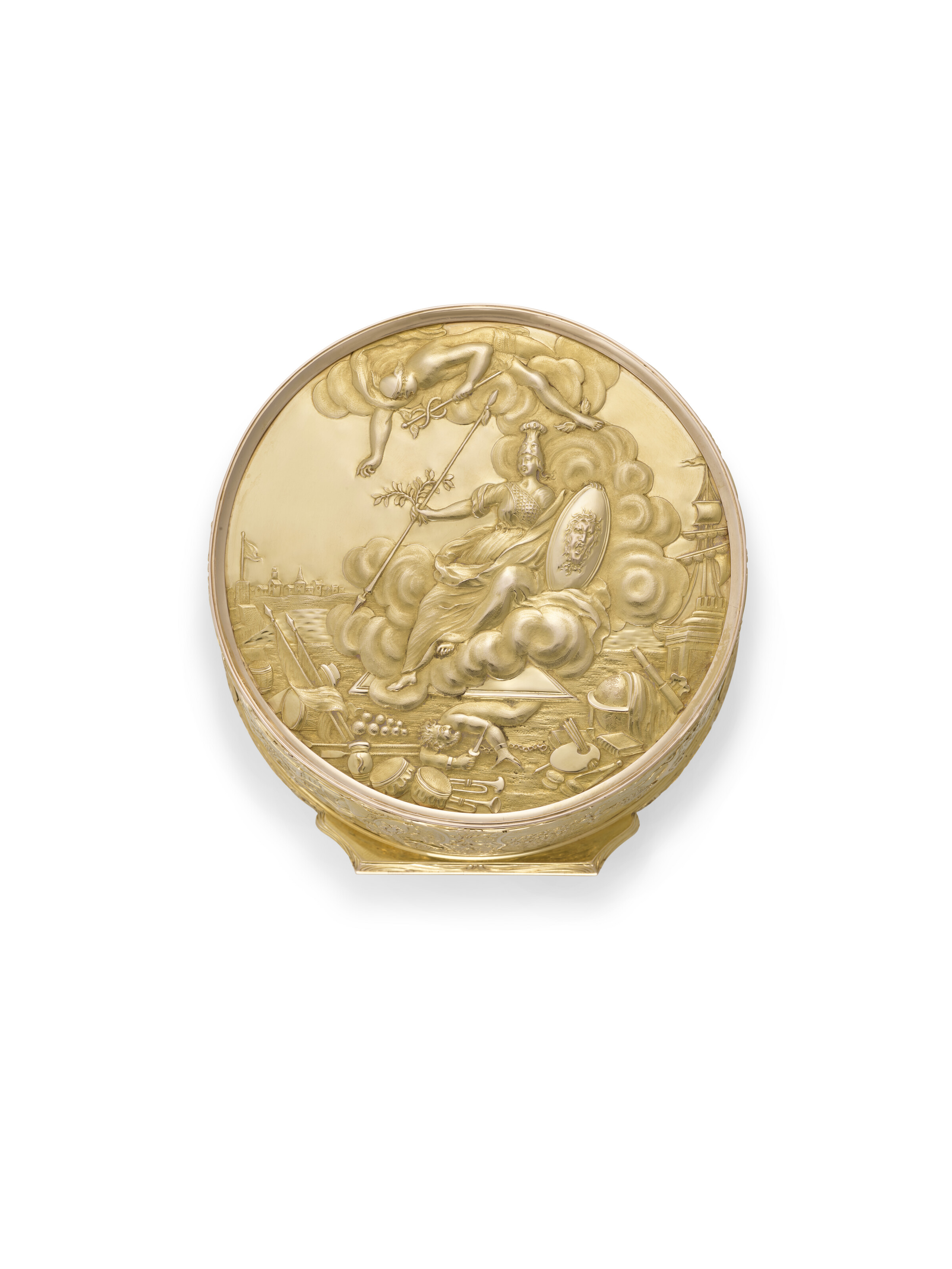 A VERY RARE AND IMPORTANT DIAMOND-SET GOLD RUSSIAN IMPERIAL