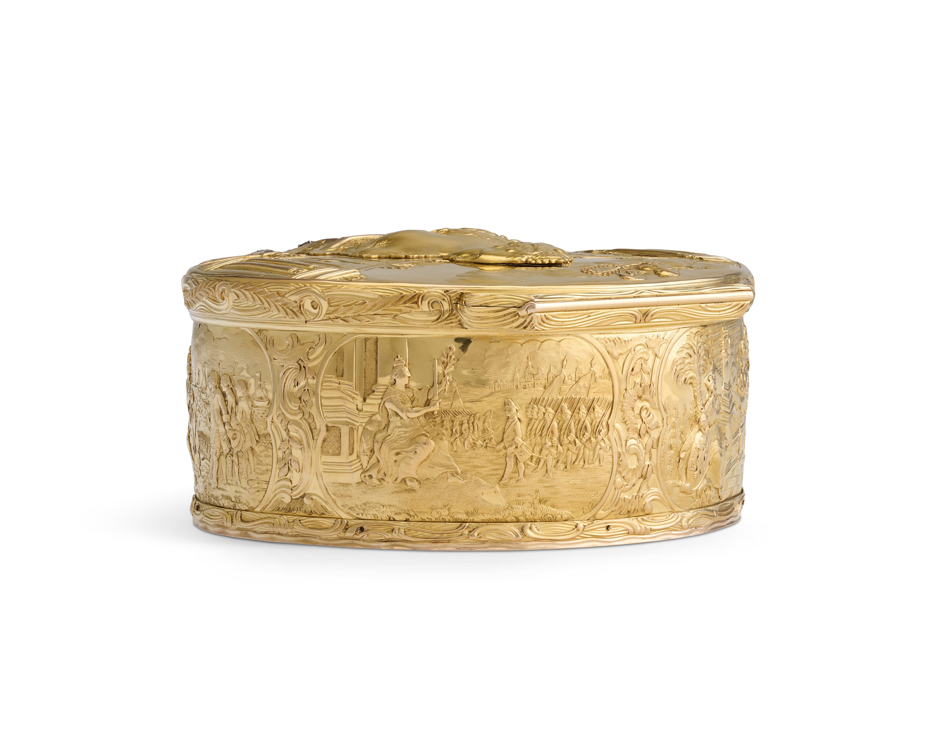 A VERY RARE AND IMPORTANT DIAMOND-SET GOLD RUSSIAN IMPERIAL